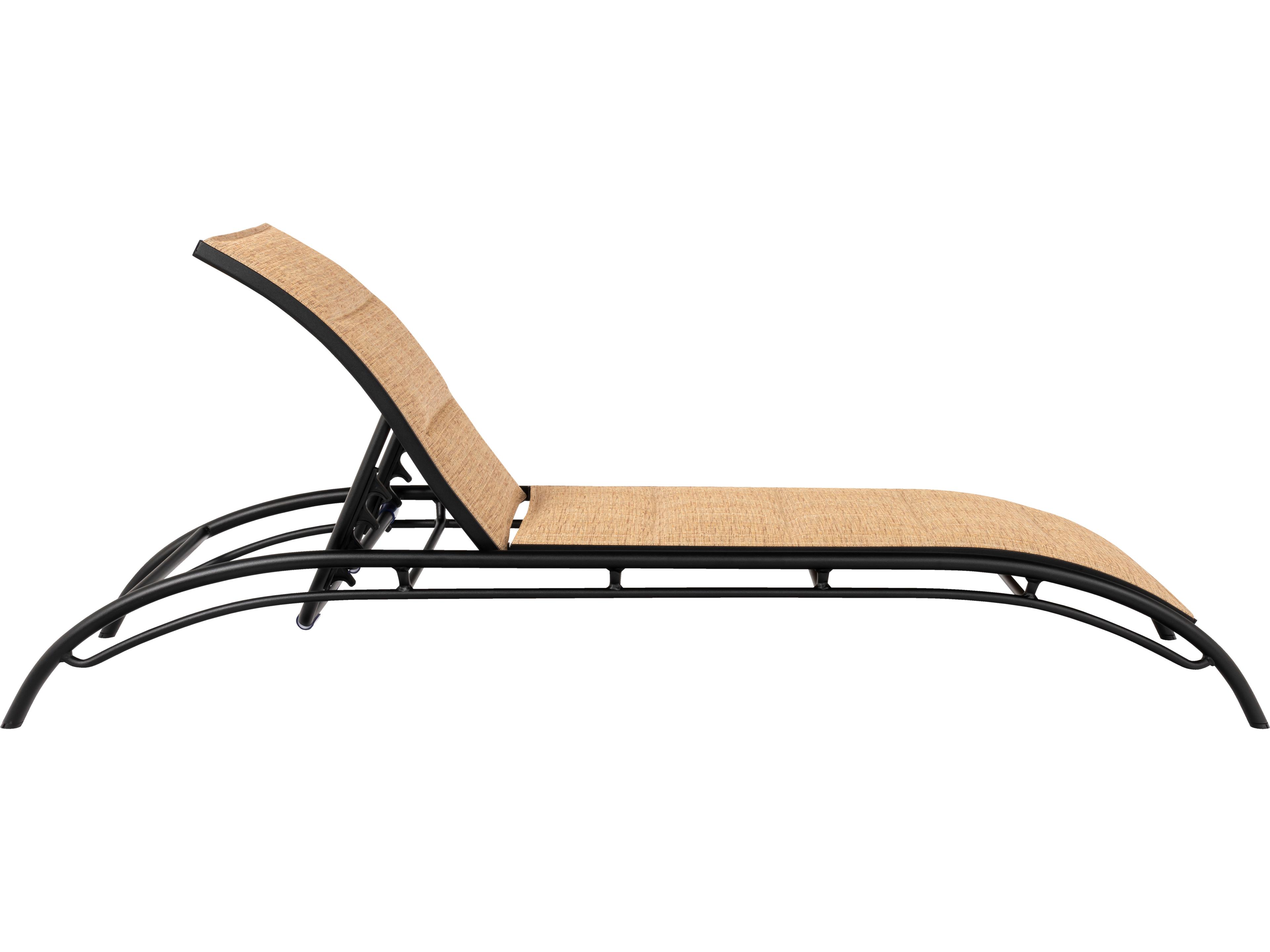 Woodard Orion Padded Sling Aluminum Outdoor Patio Chaise Lounge