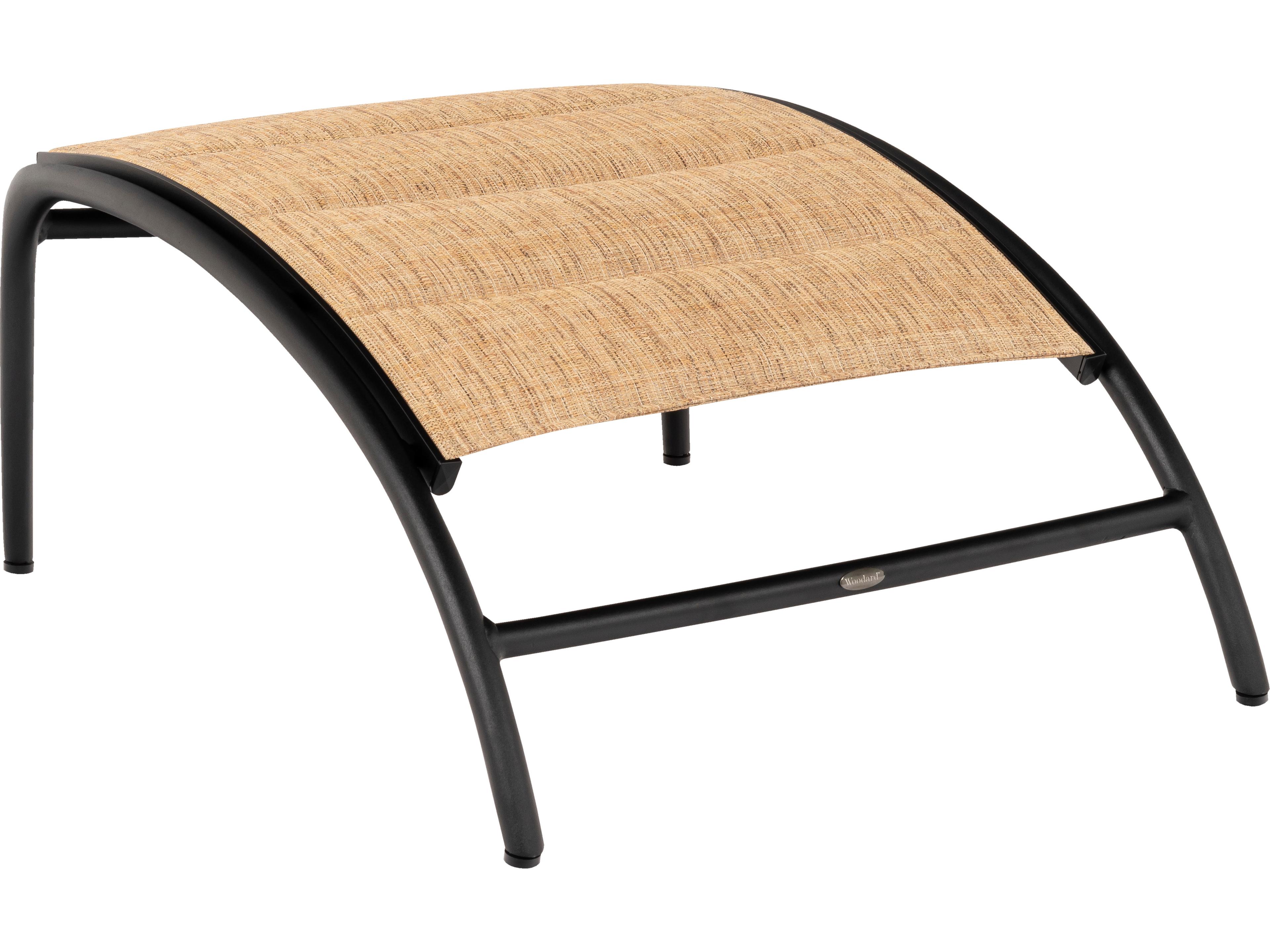 Orion Padded Sling Aluminum Outdoor Patio Ottoman