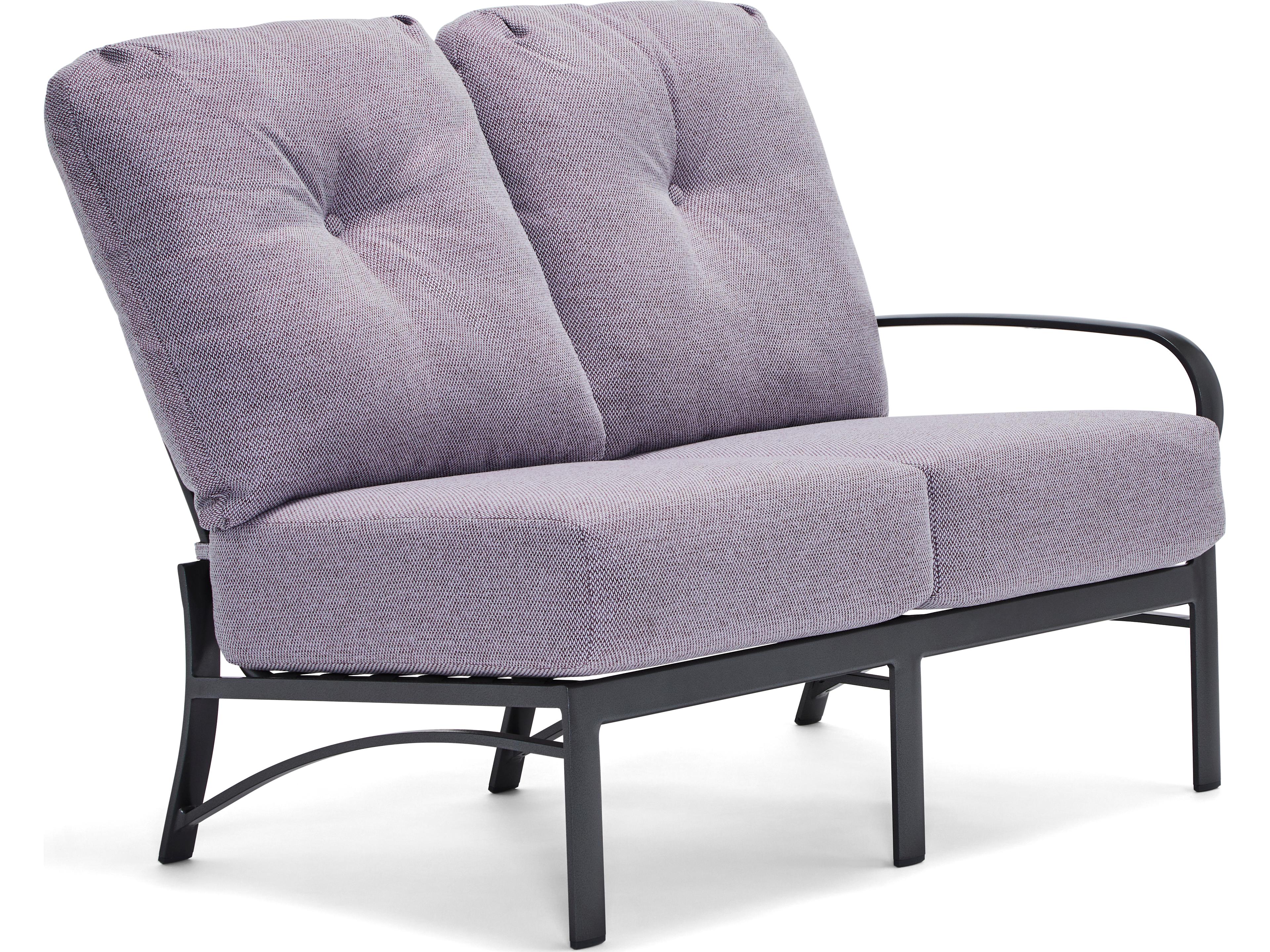 Fremont Cushion Aluminum Sectional Right Arm Outdoor Patio Loveseat