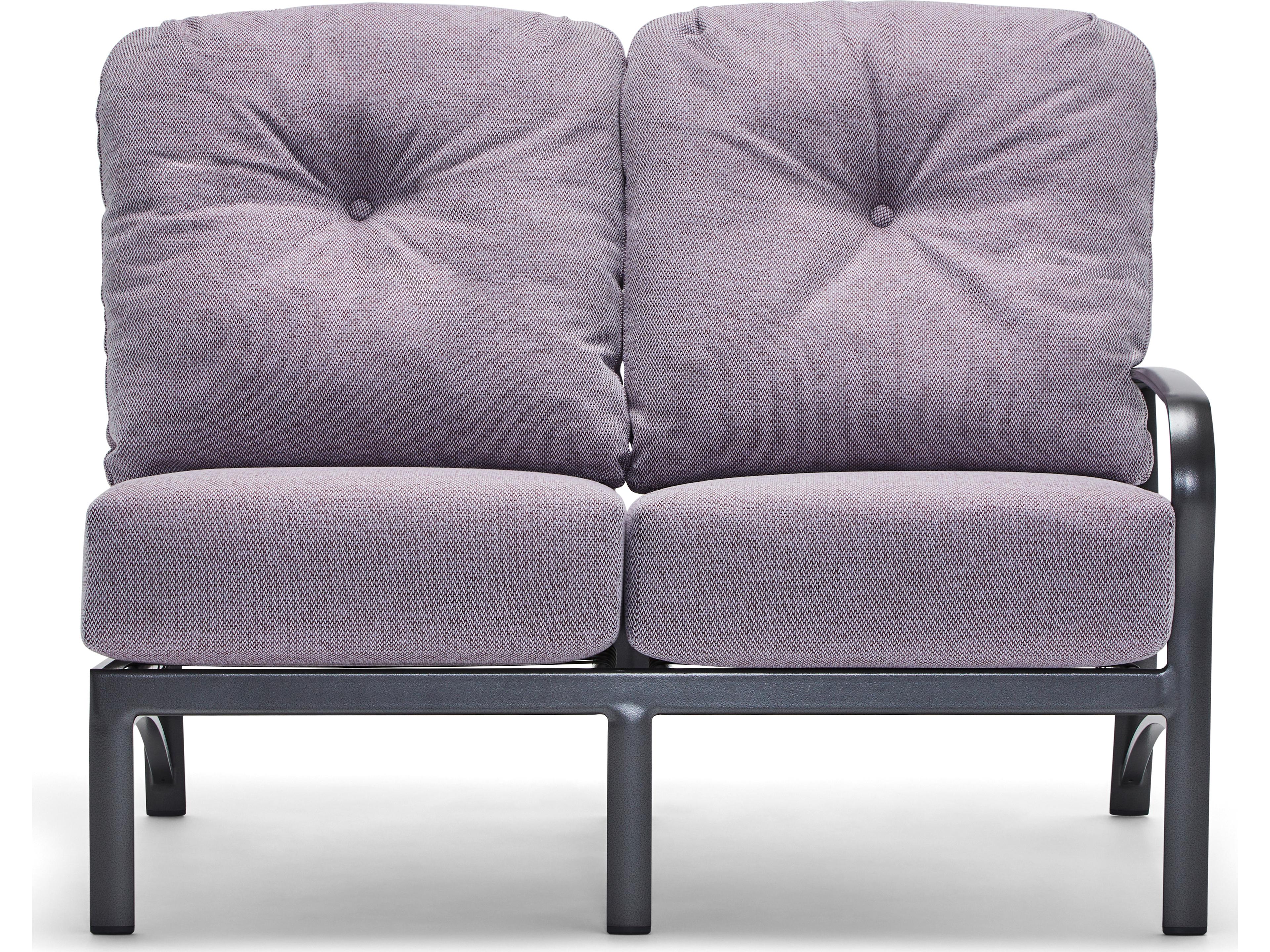 Woodard Fremont Cushion Aluminum Sectional Right Arm Outdoor Patio Loveseat