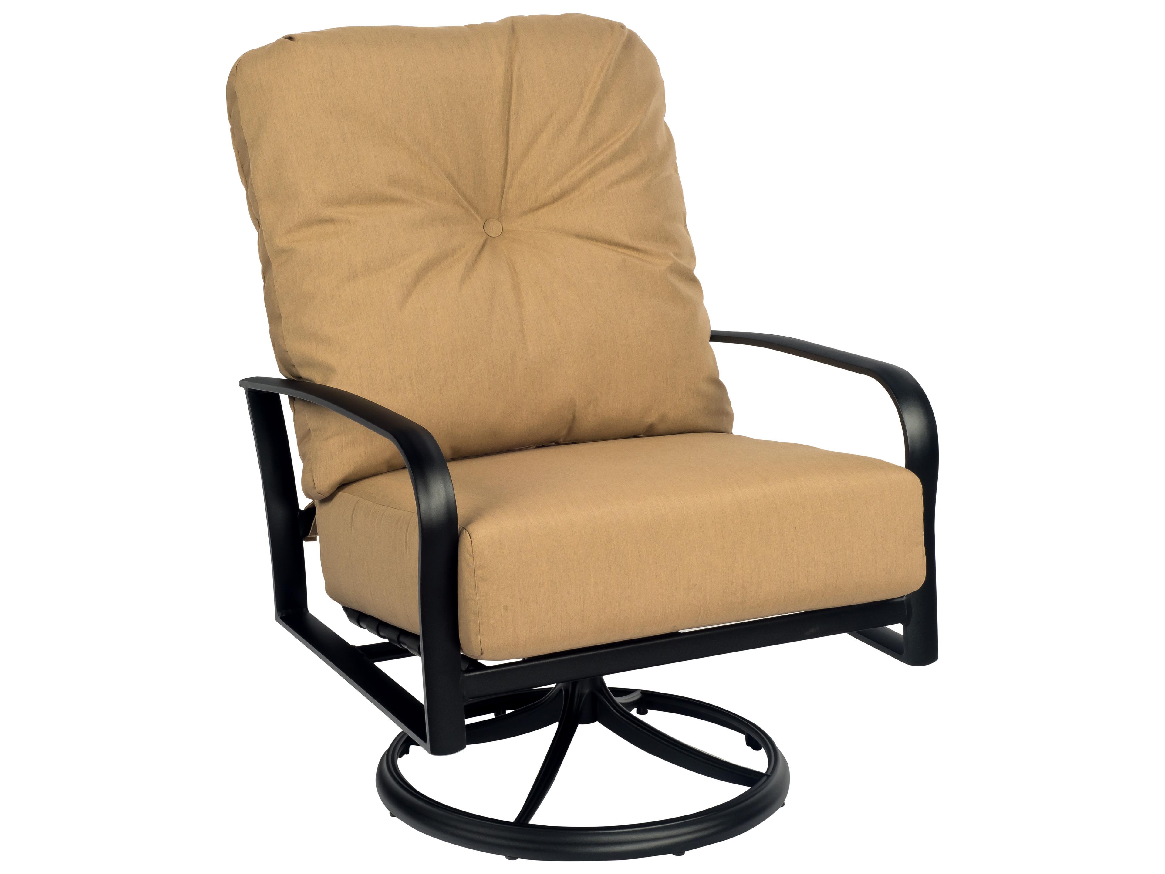 Woodard Fremont Cushion Aluminum Big Man's Swivel Rocker Outdoor Lounge Chair