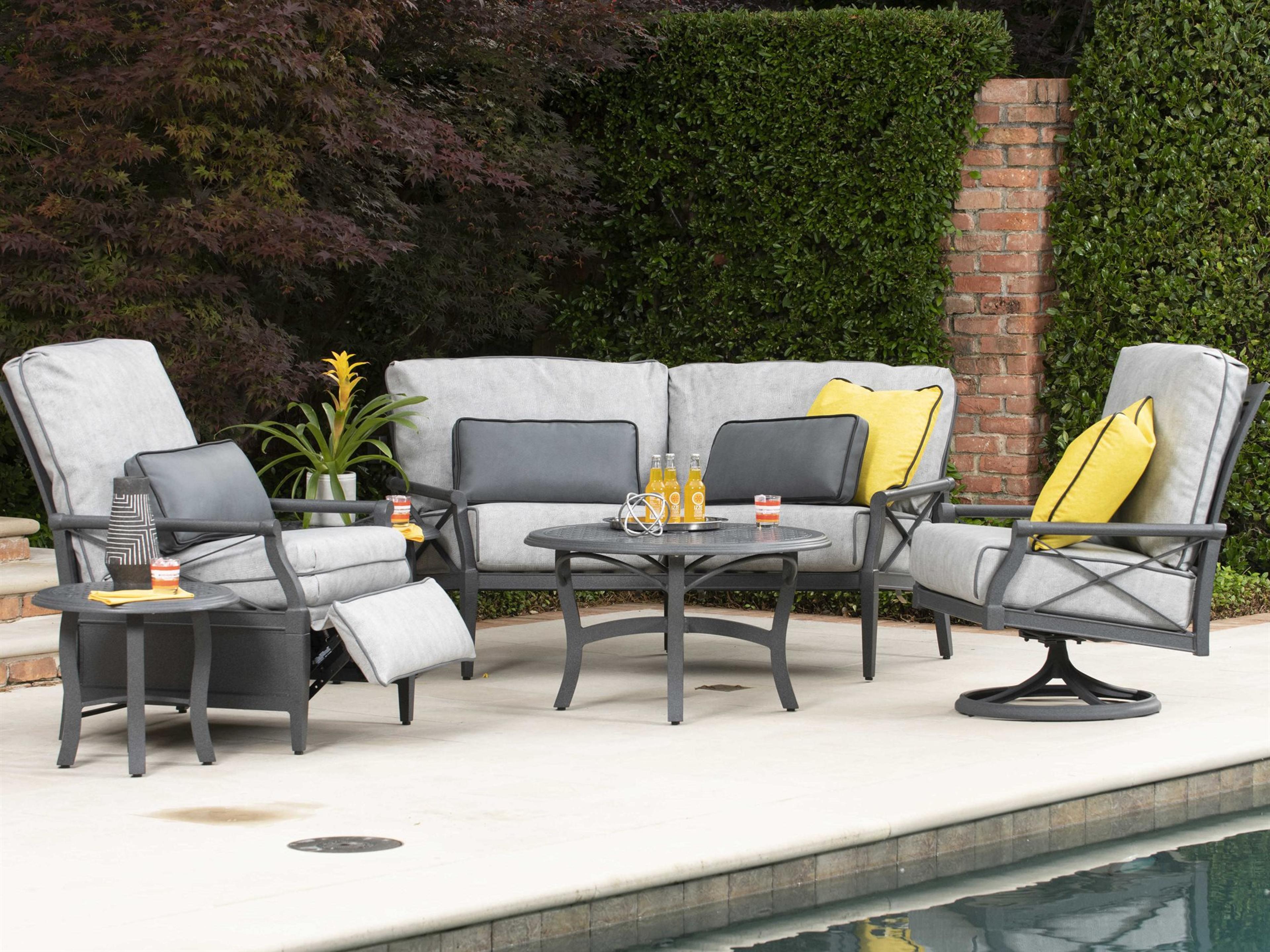 Andover Cushion Aluminum Outdoor Lounge Set