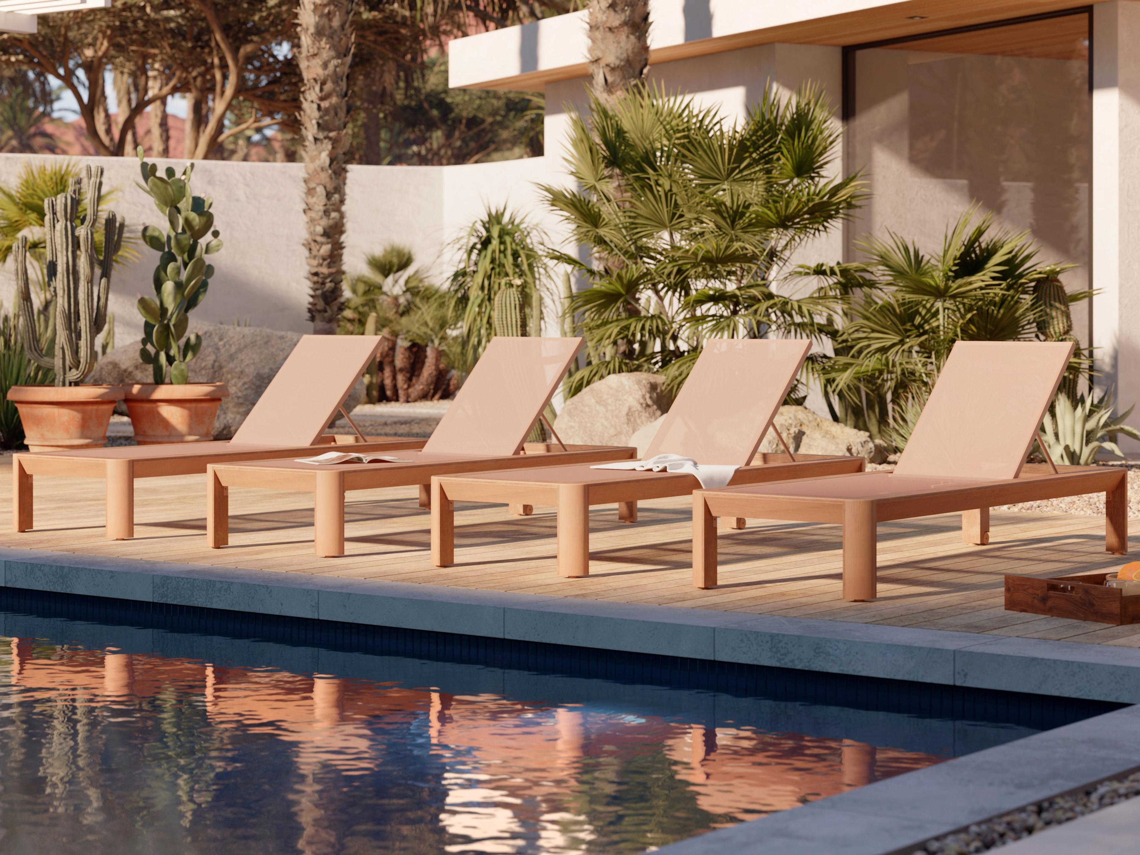 Beau Teak Sling Lounge Set