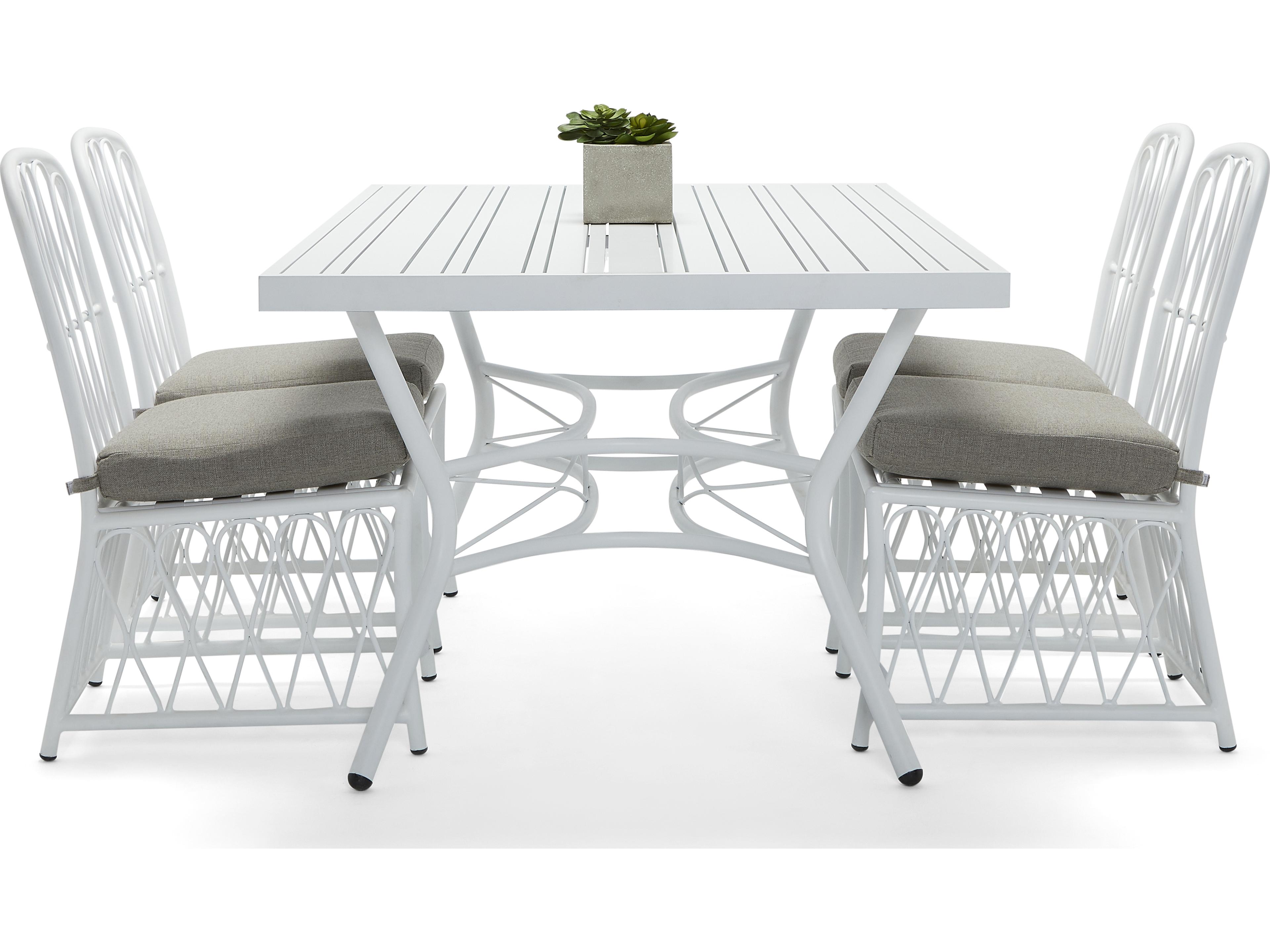 Cane Aluminum Outdoor Patio Dining Set