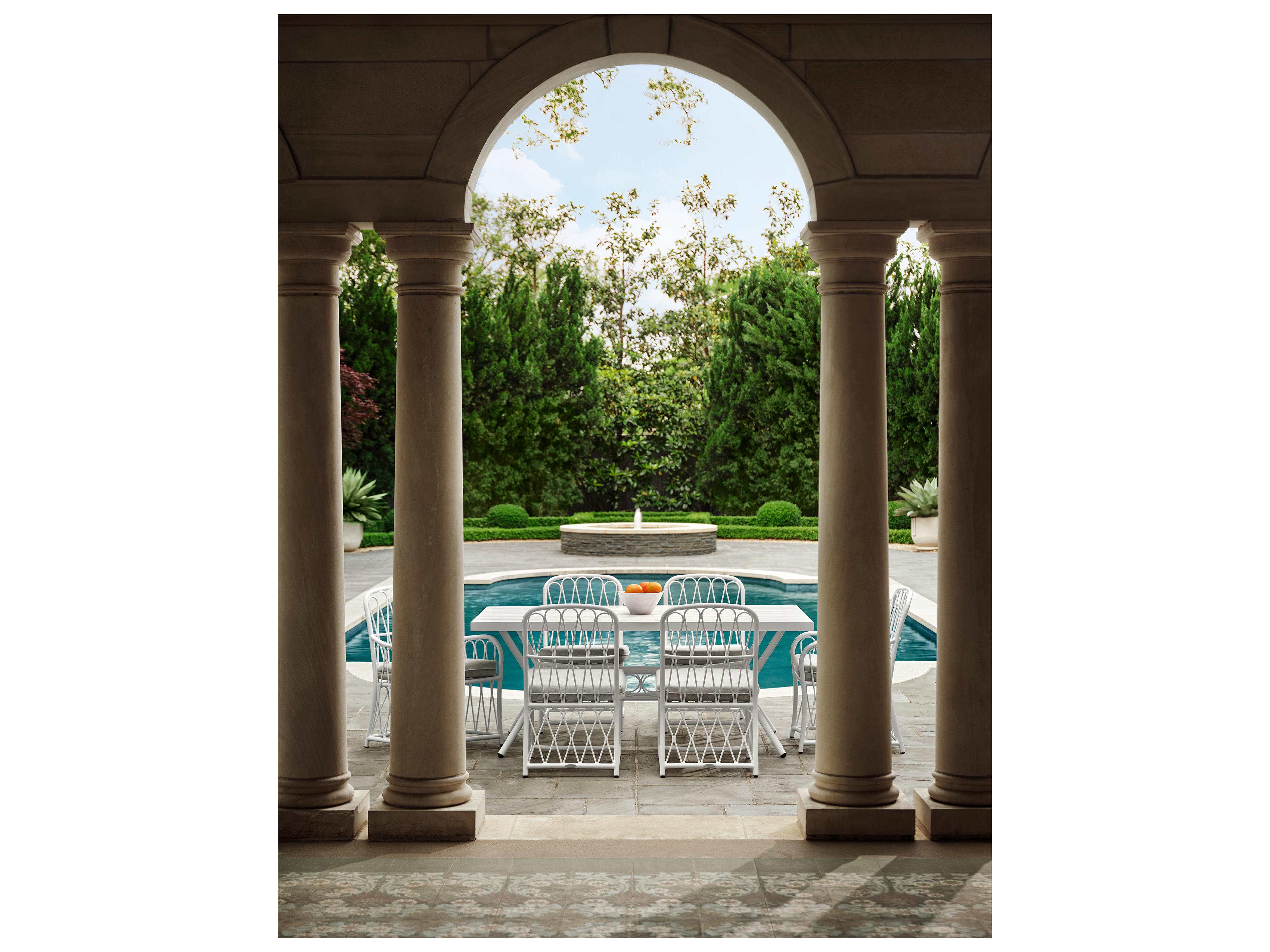 Woodard Cane Aluminum Outdoor Dining Set