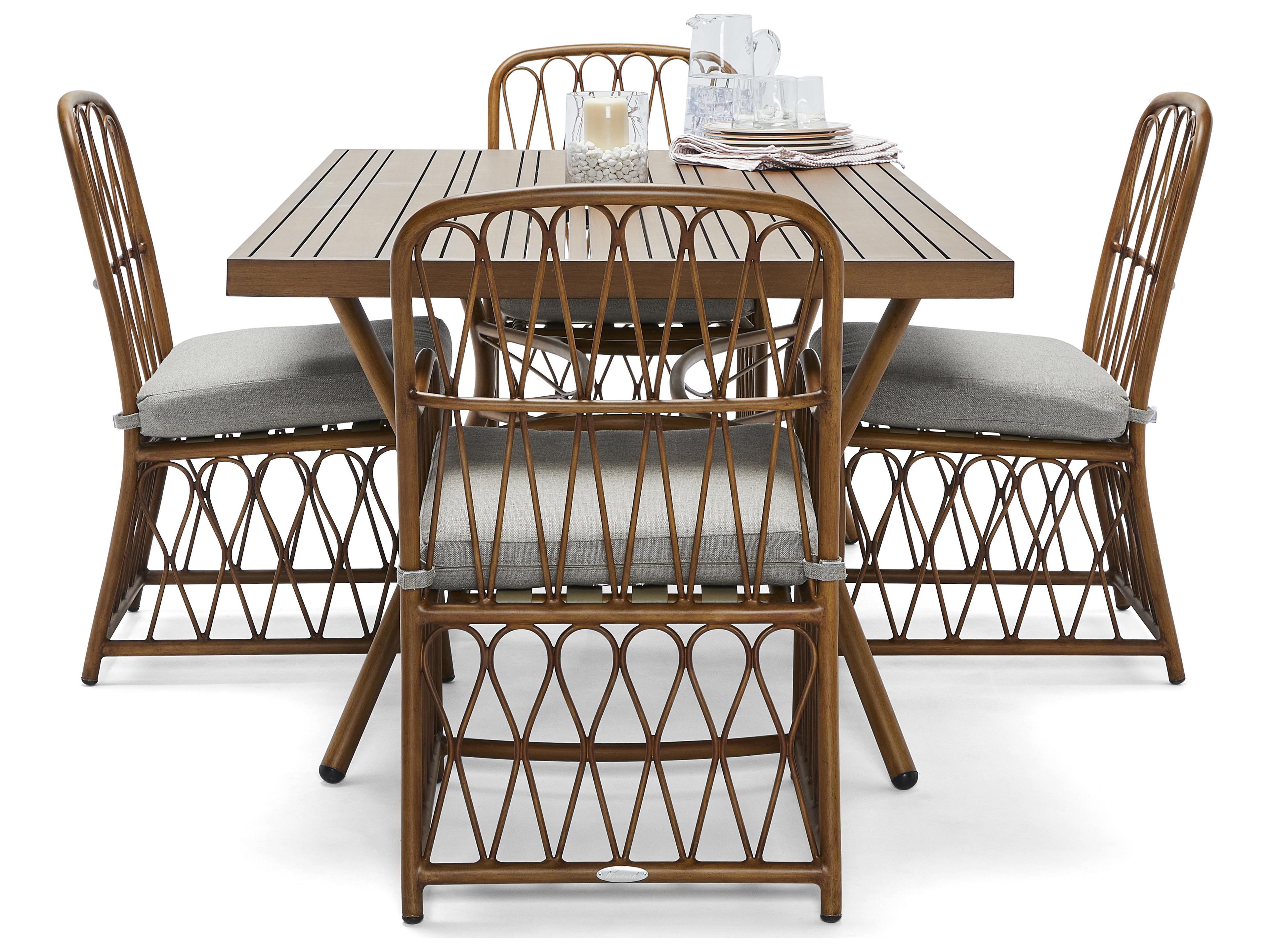 Woodard Cane Aluminum Outdoor Dining Set