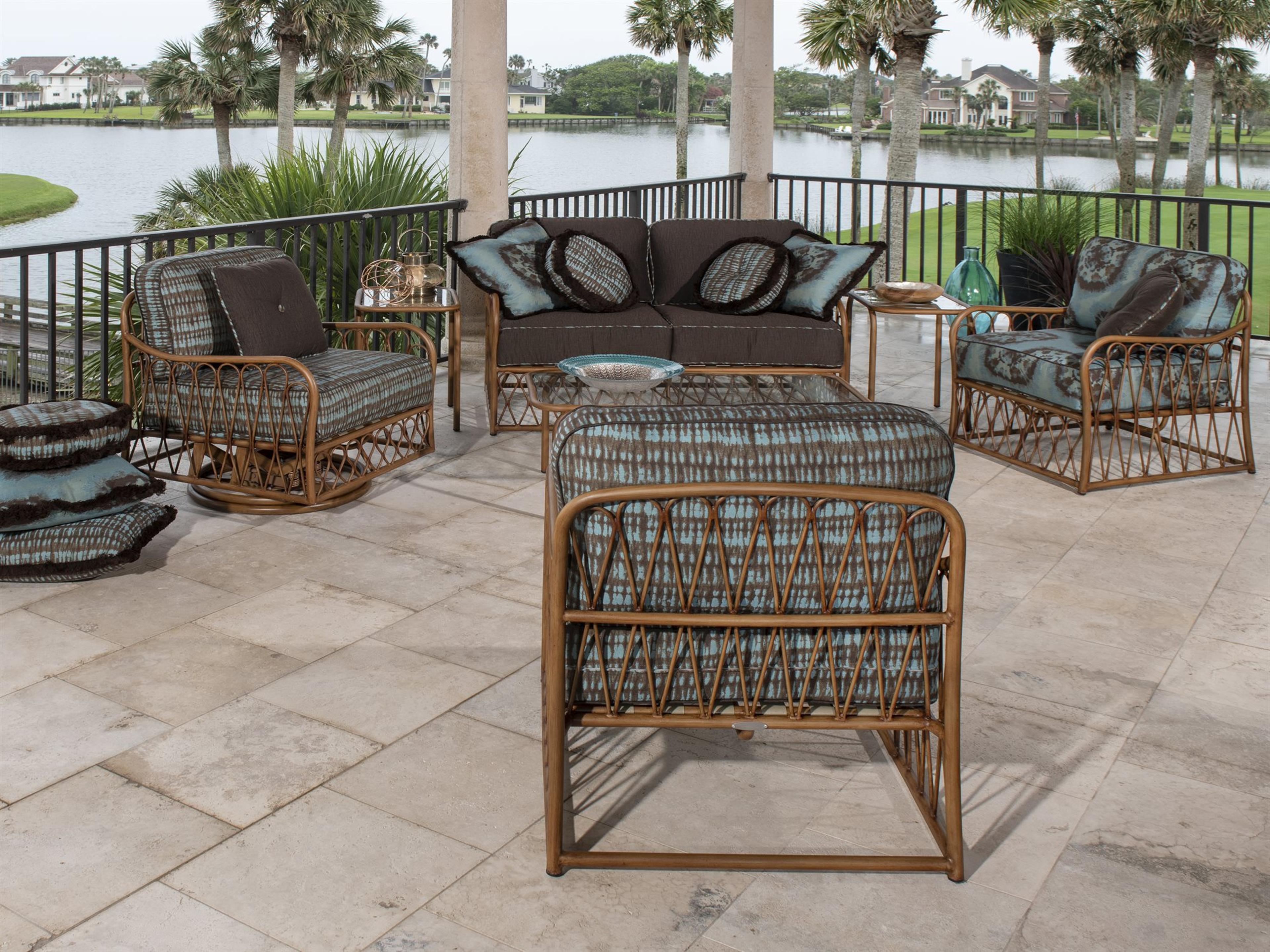 Cane Aluminum Cushion Outdoor Lounge Set
