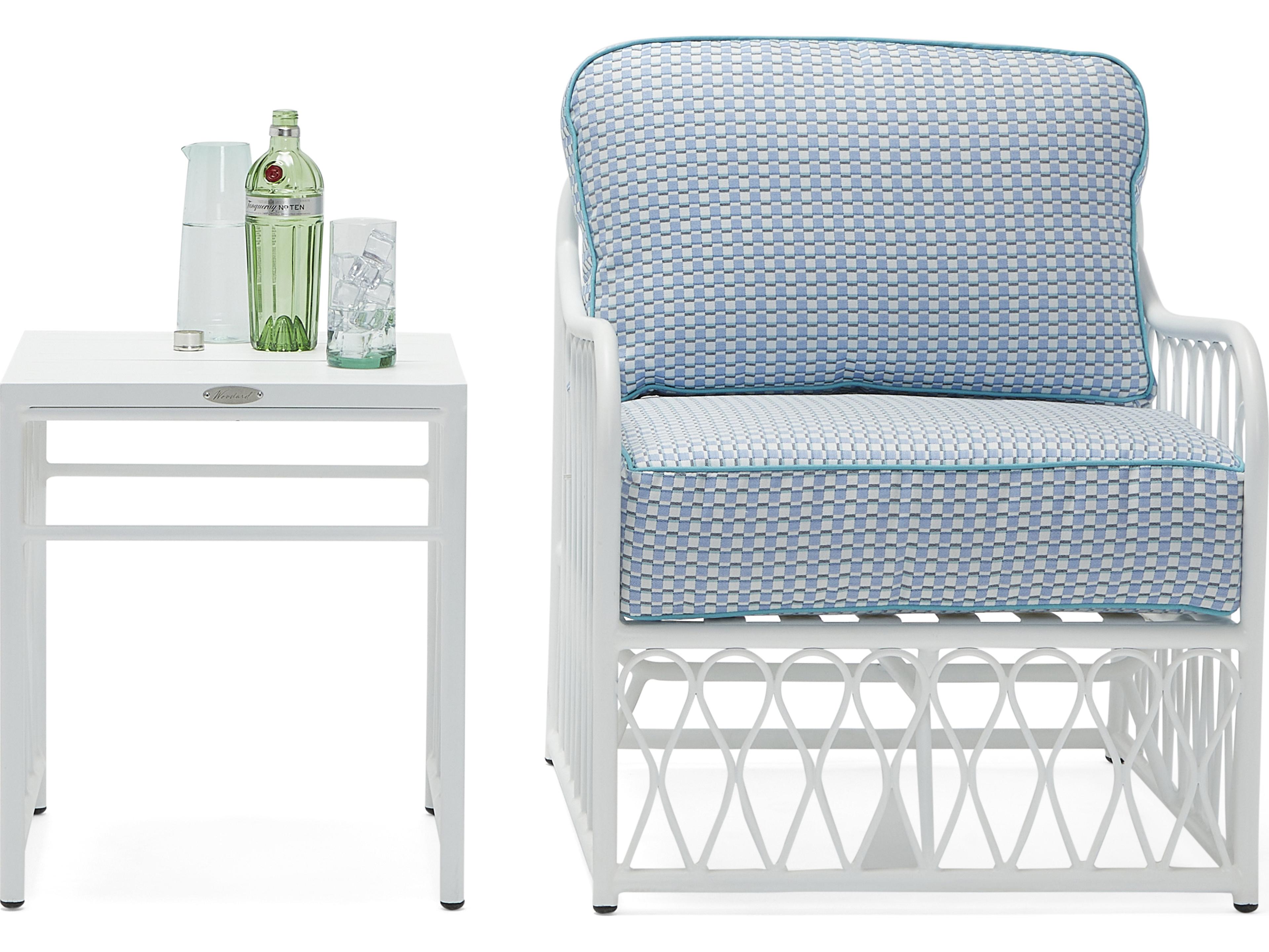 Woodard Cane Aluminum Cushion Outdoor Lounge Set