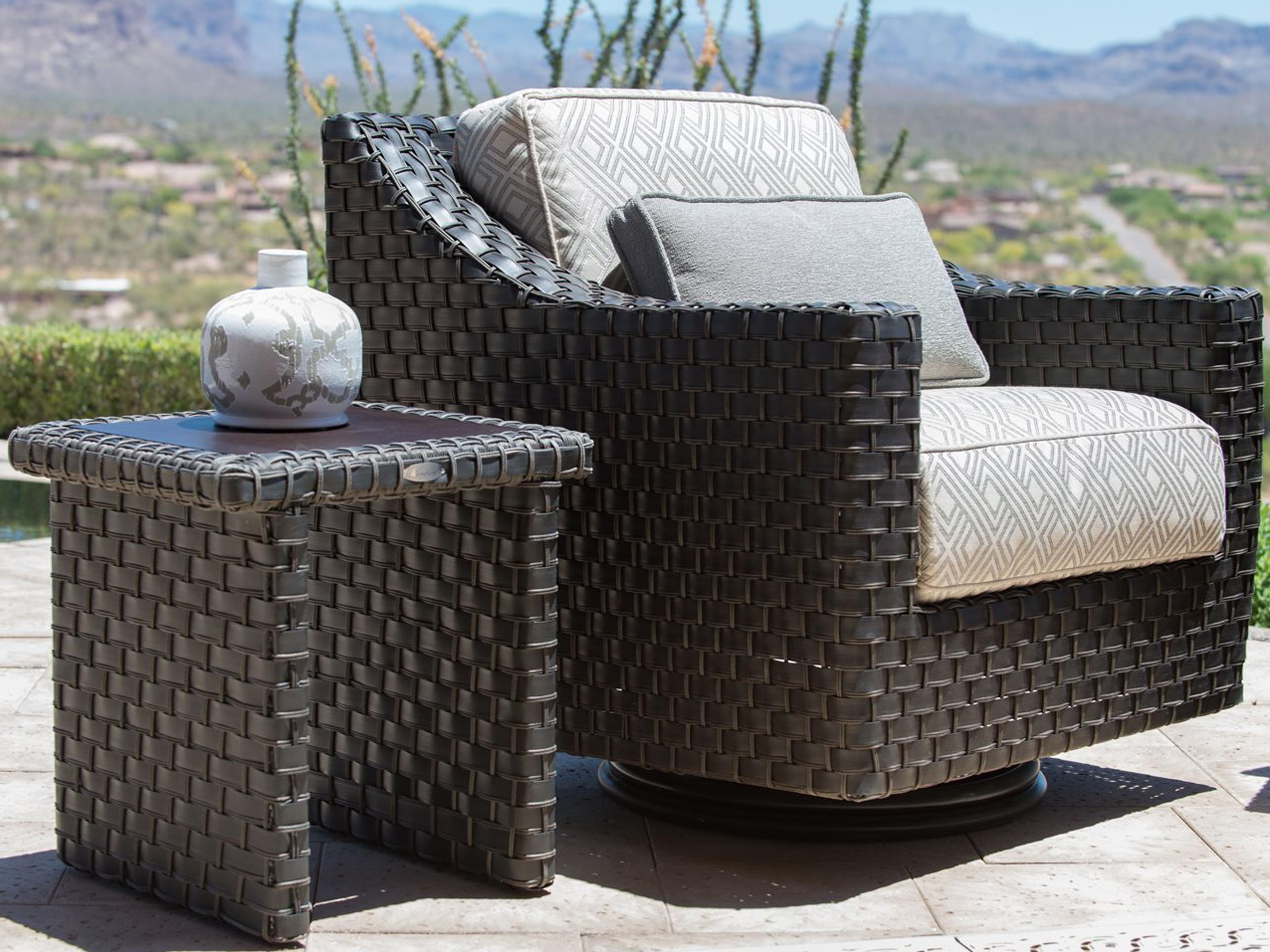 Cooper Wicker Amazon Mahogany Outdoor Patio Lounge Set