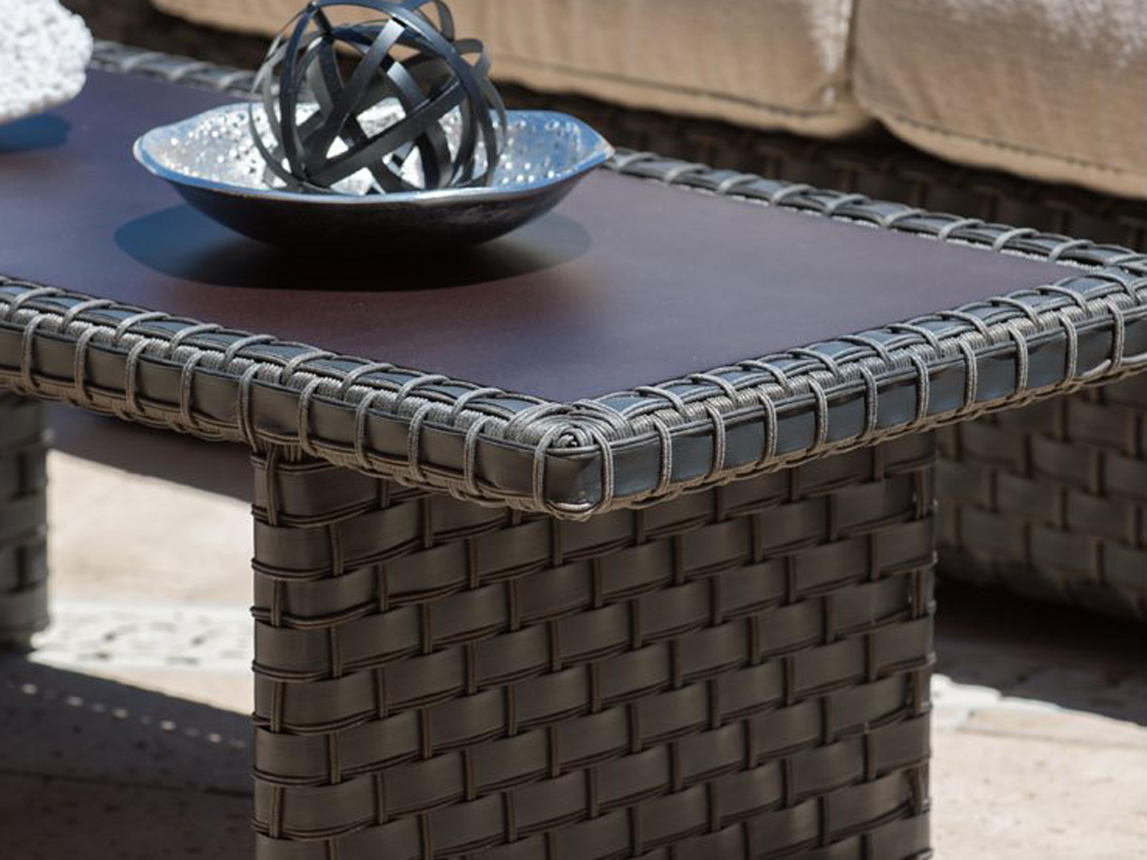 Woodard Cooper Wicker Amazon Mahogany Outdoor Lounge Set