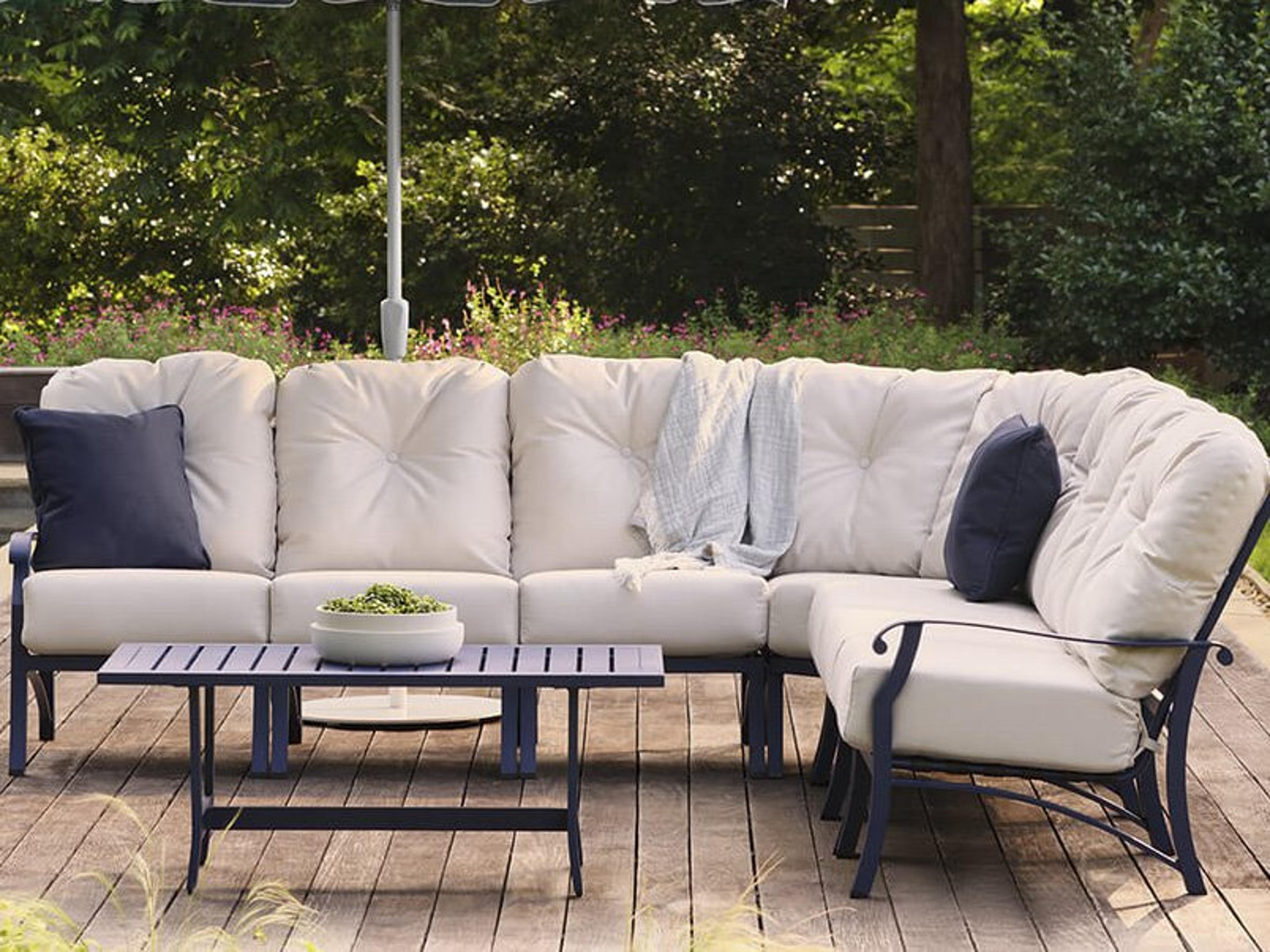 Cortland Cushion Aluminum Sectional Outdoor Patio Lounge Set