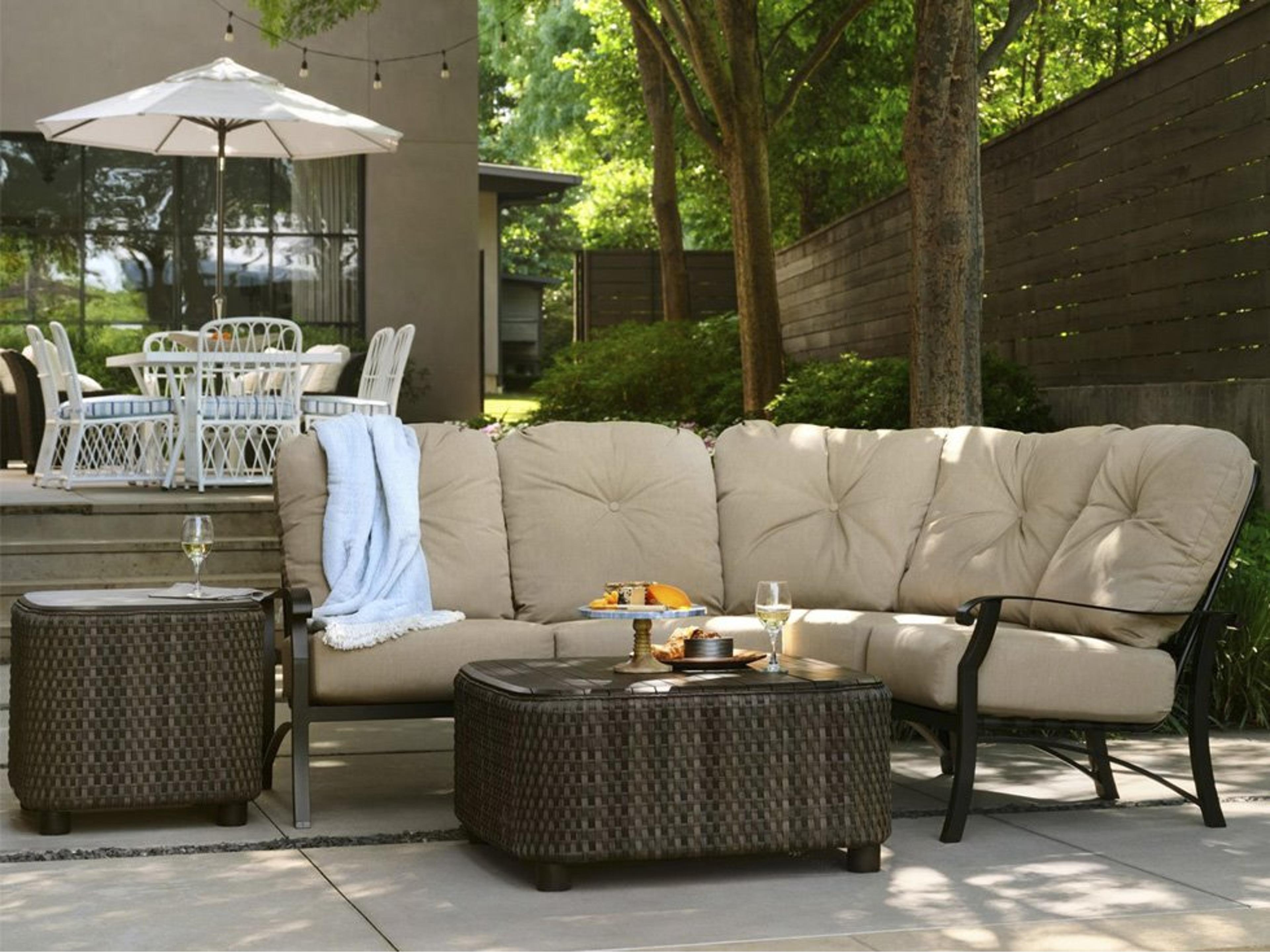 Cortland Cushion Aluminum Sectional Patio Lounge Set