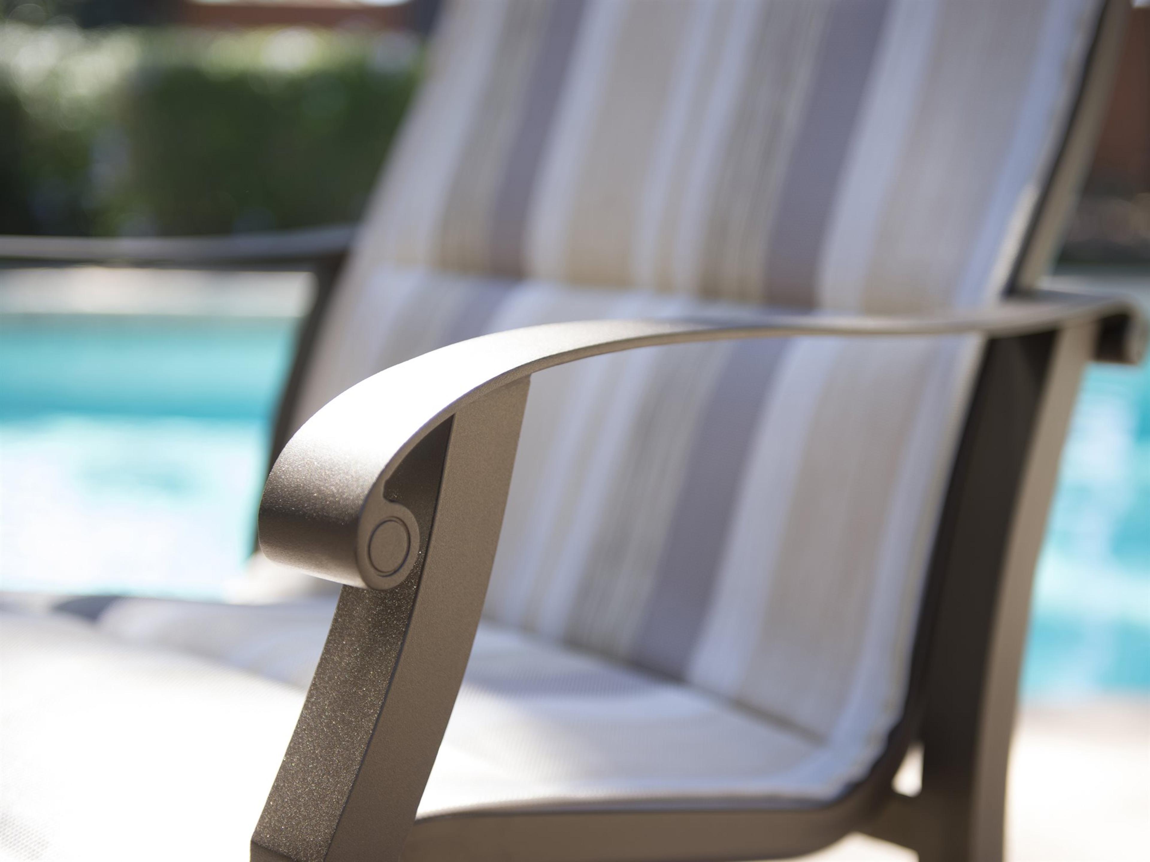 Woodard Cortland Padded Sling Aluminum Patio Dining Set