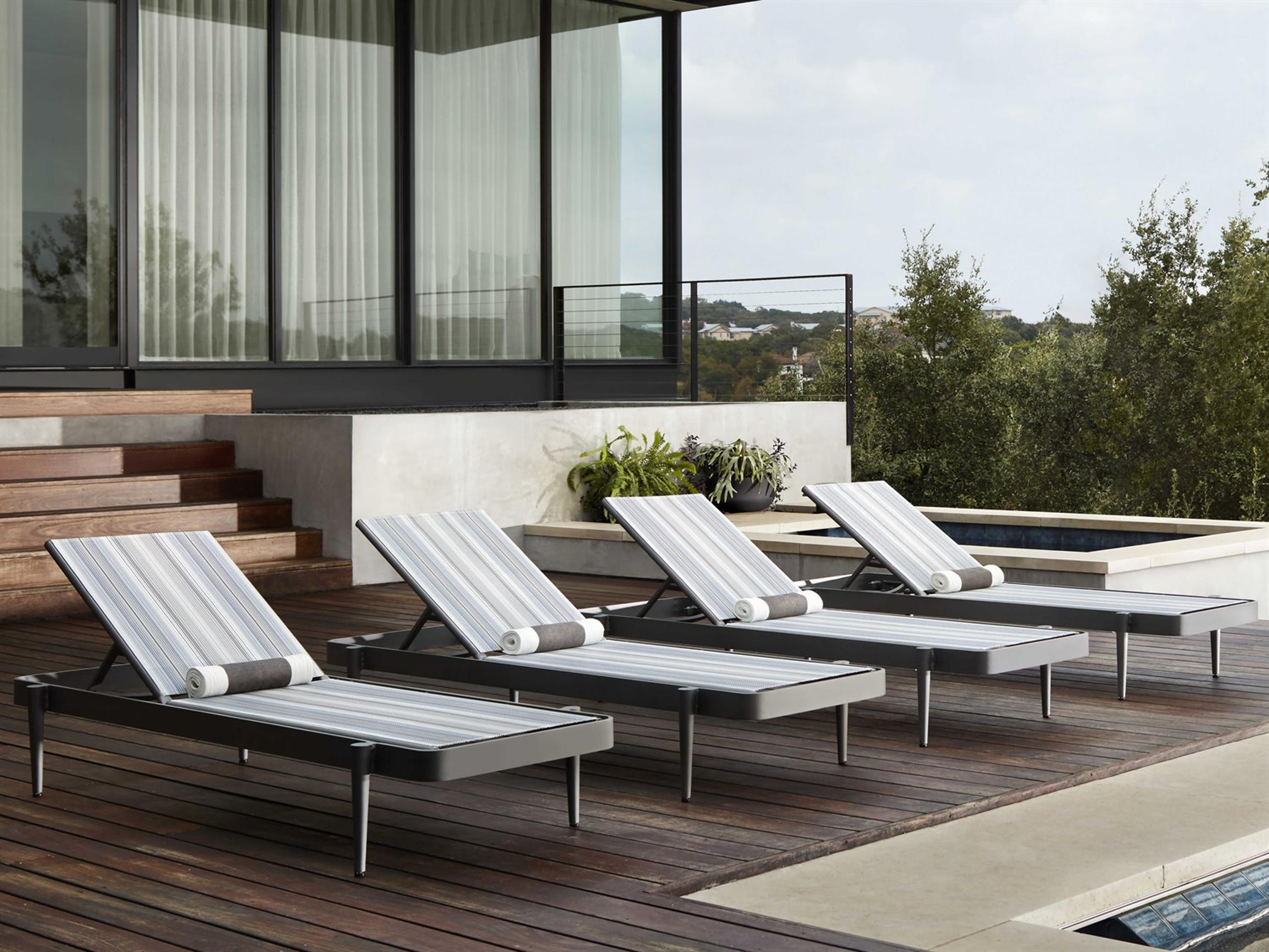 Daytona Sling Aluminum Outdoor Patio Lounge Set