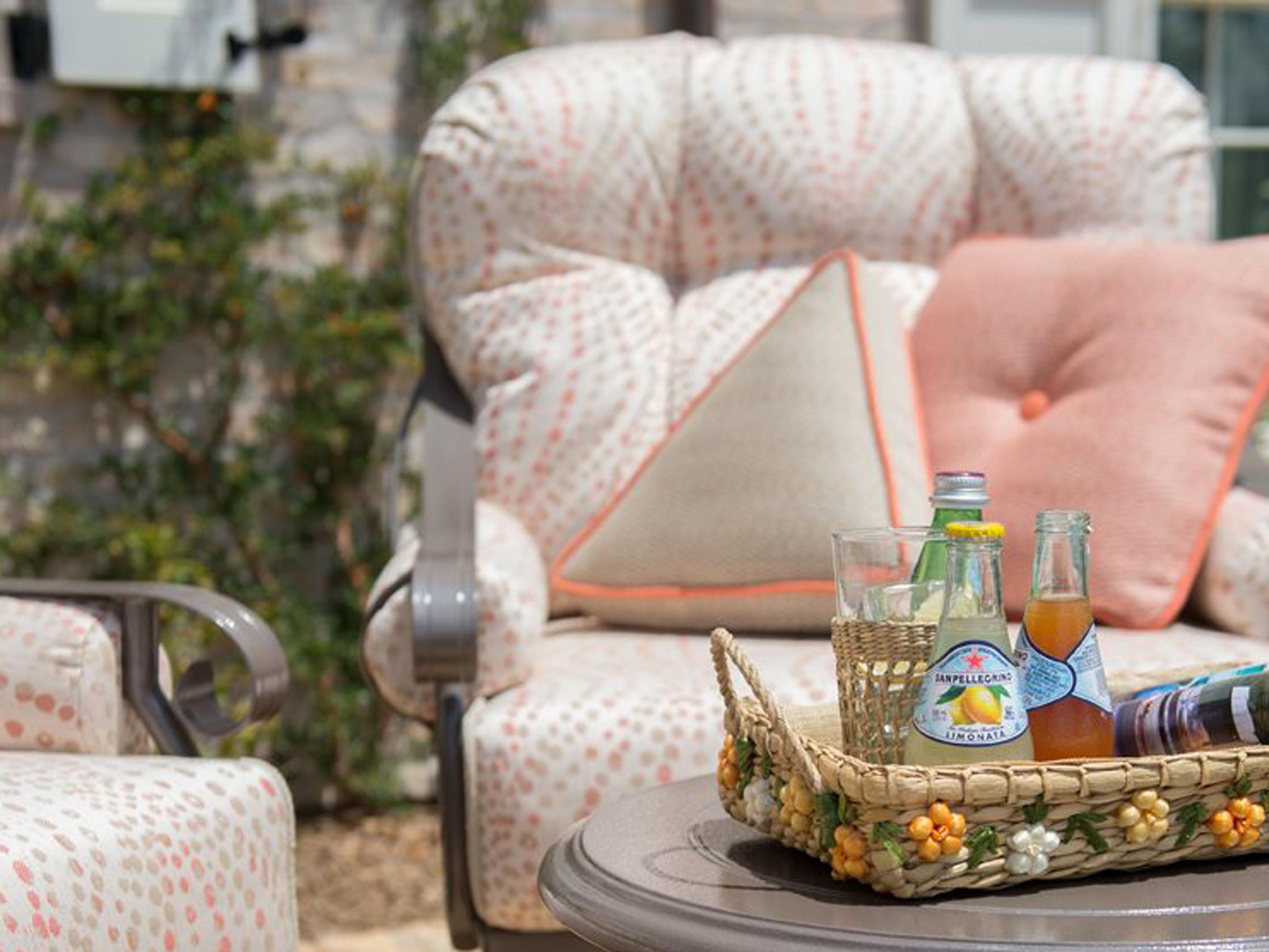 Woodard Derby Wrought Iron Cushion Patio Lounge Set