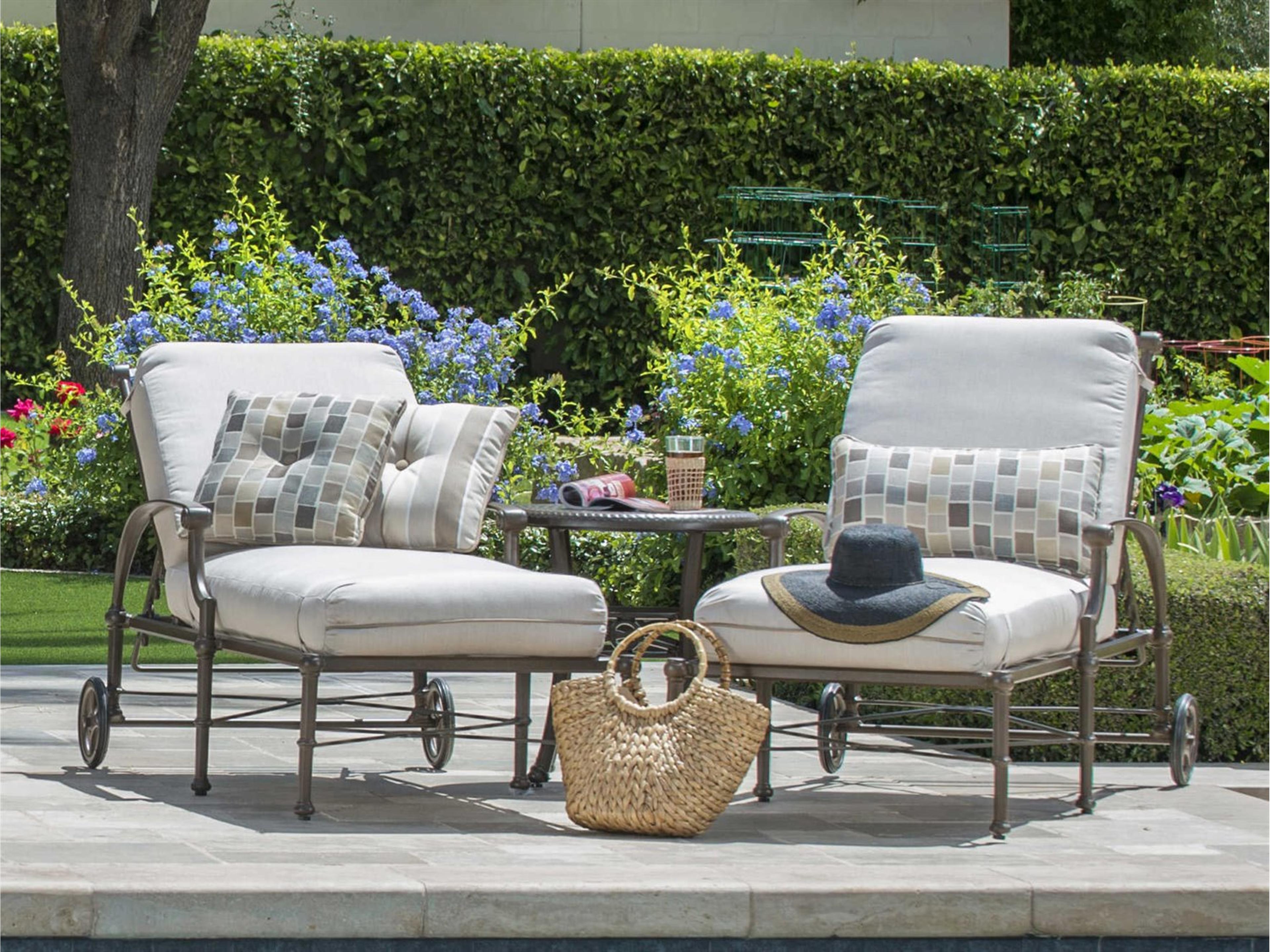 Delphi Cushion Cast Aluminum Outdoor Lounge Set