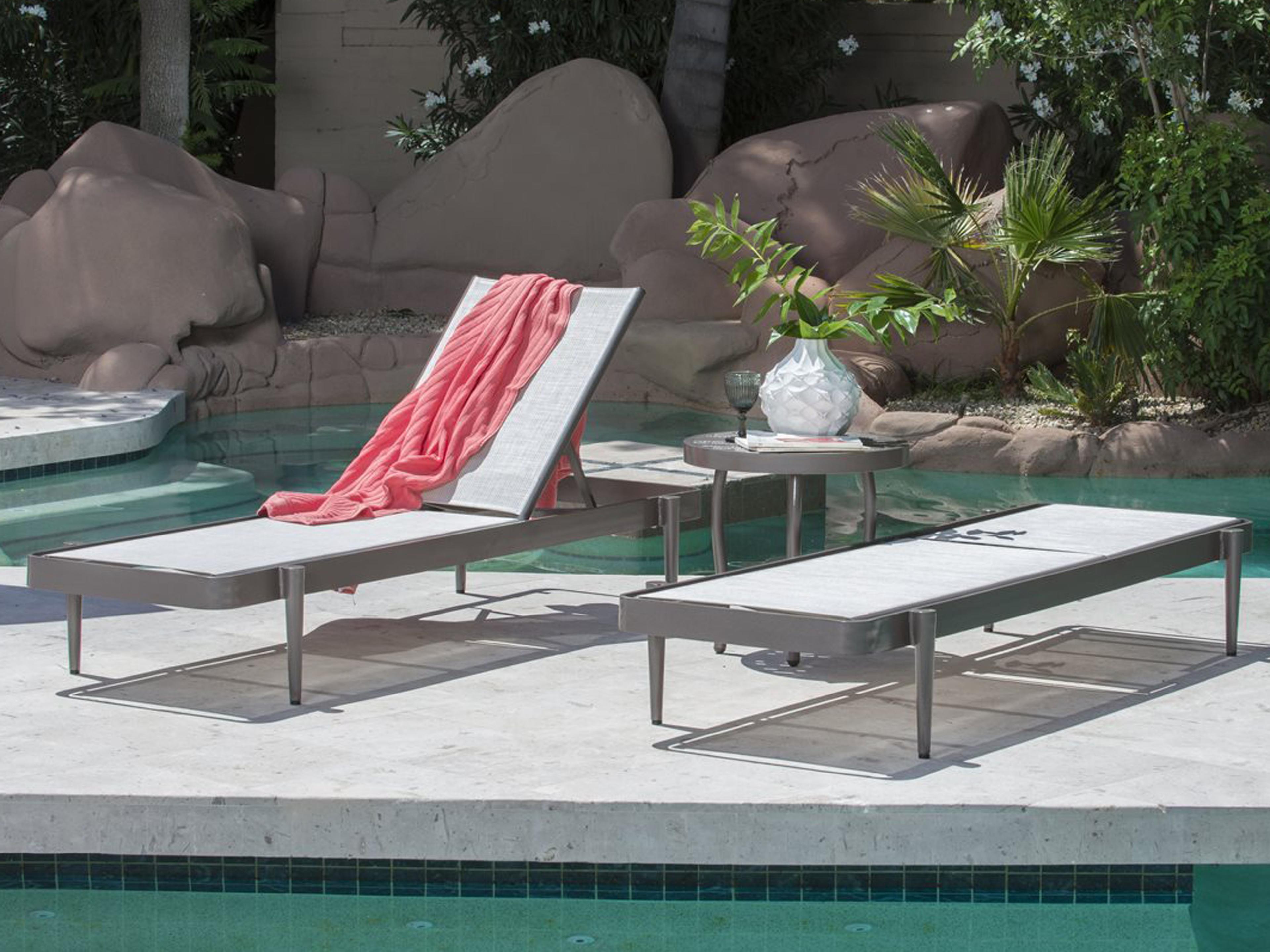 Daytona Sling Aluminum Outdoor Patio Lounge Set