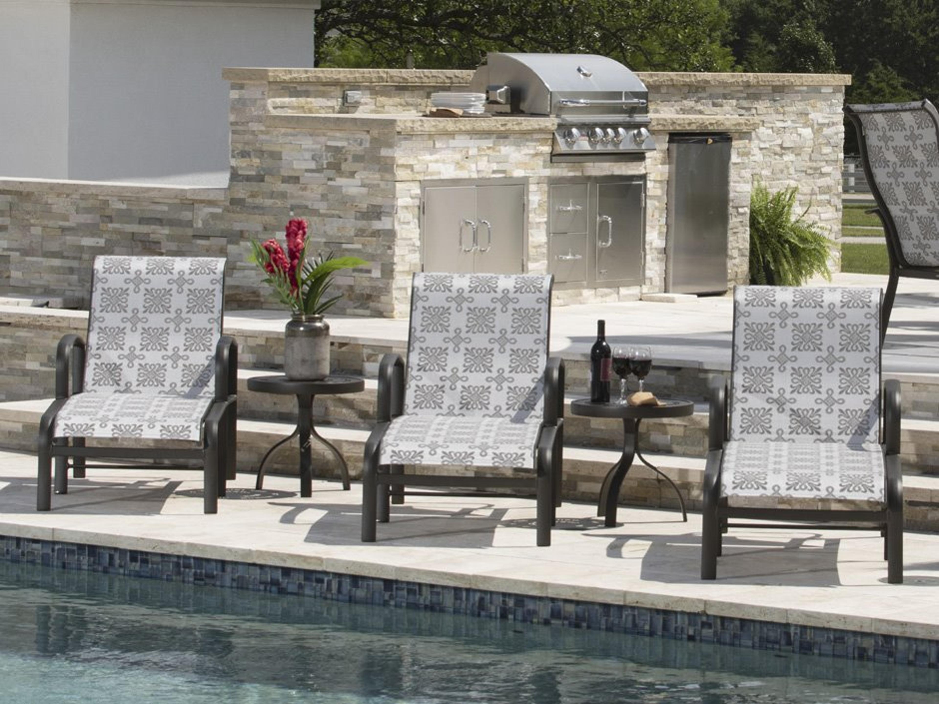 Fremont Padded Sling Aluminum Outdoor Patio Lounge Set