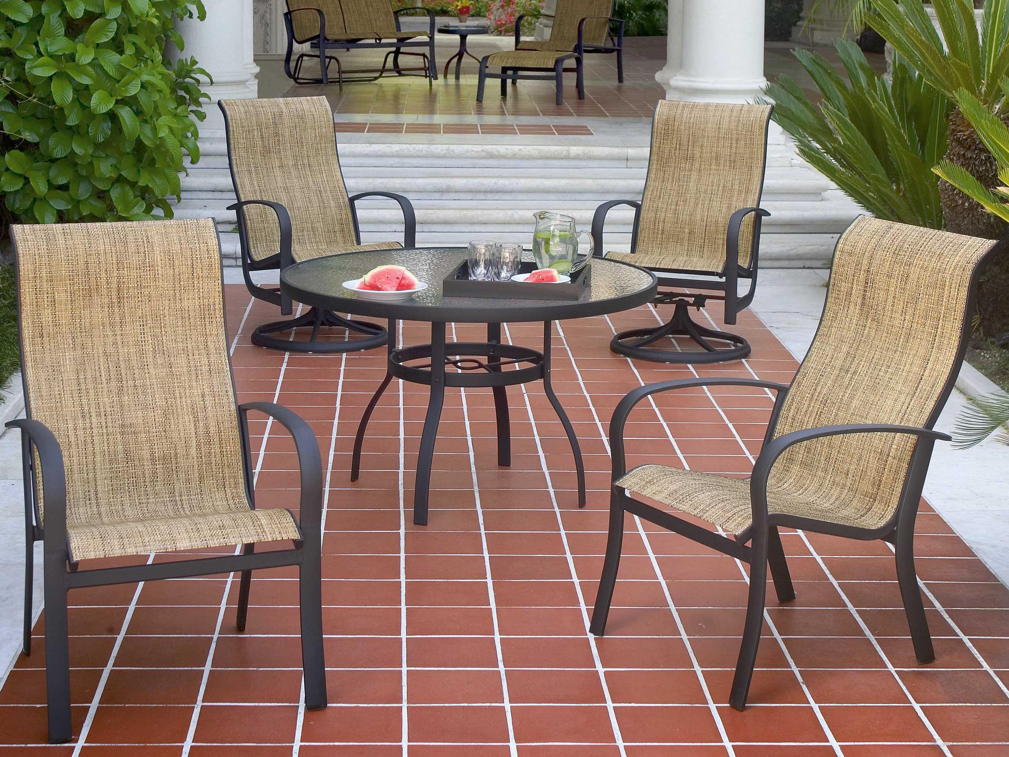 Fremont Sling Aluminum Outdoor Patio Dining Set