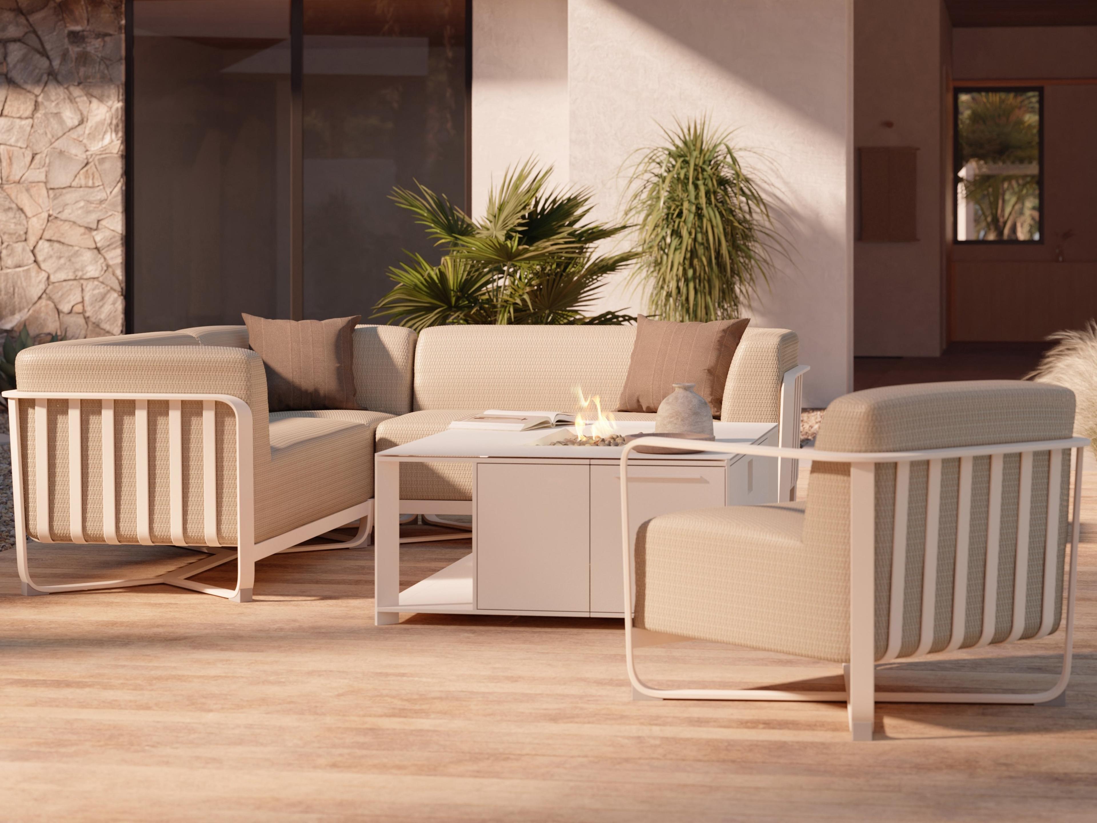 Juno Aluminum Wicker Lounge Set