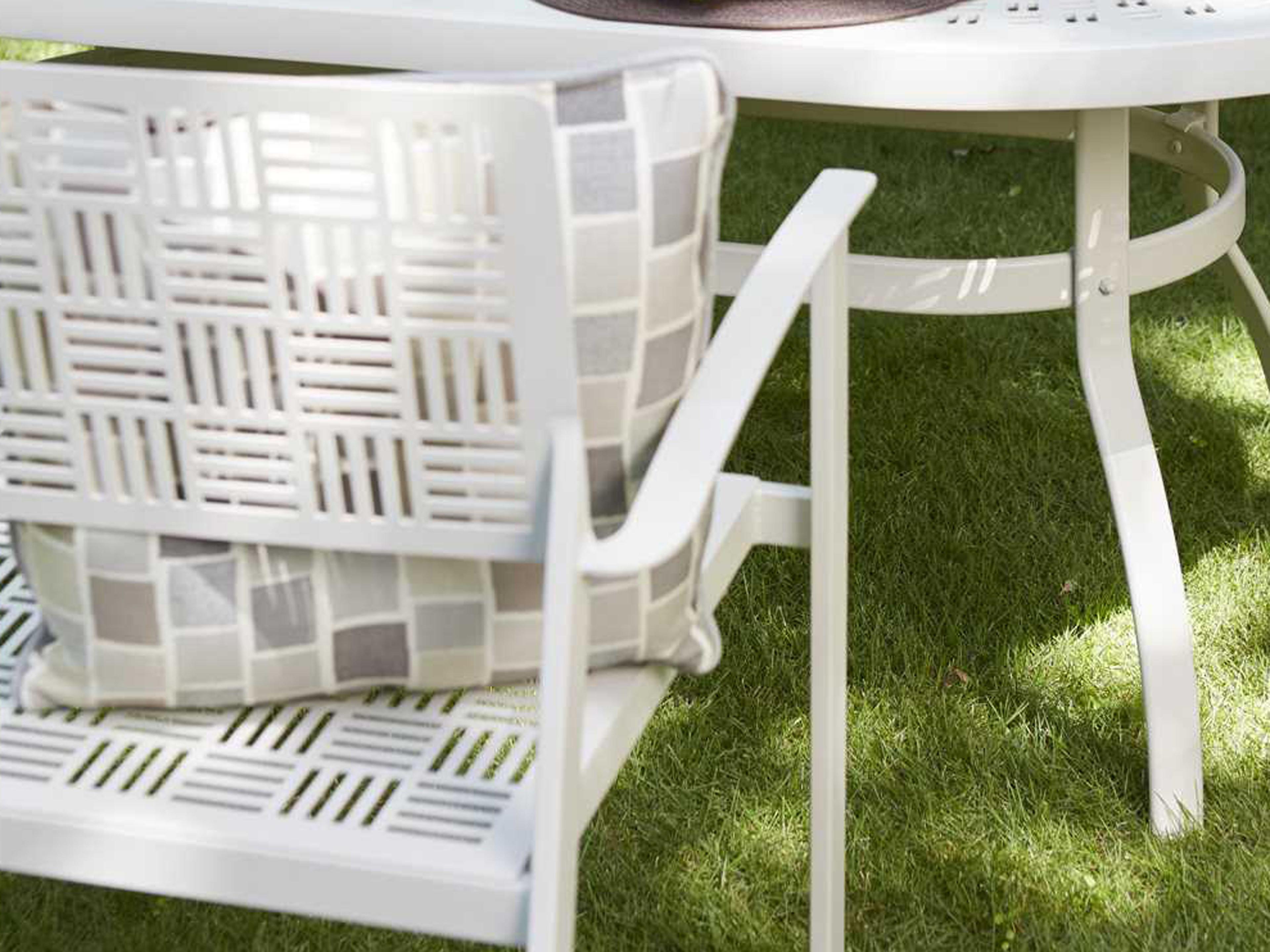 Woodard New Century Wrought Iron Outdoor Patio Dining Set