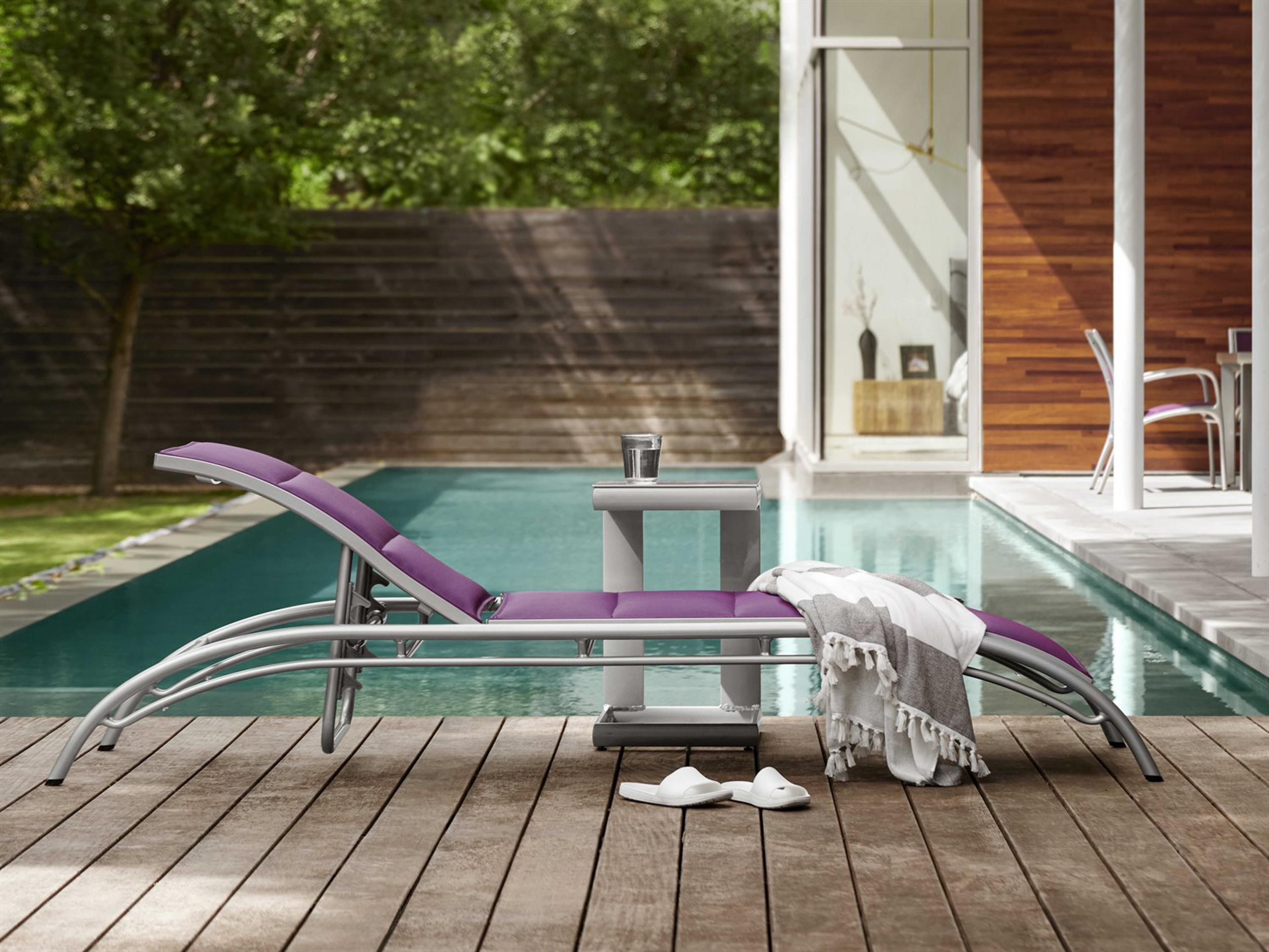 Orion Padded Sling Aluminum Outdoor Patio Lounge Set