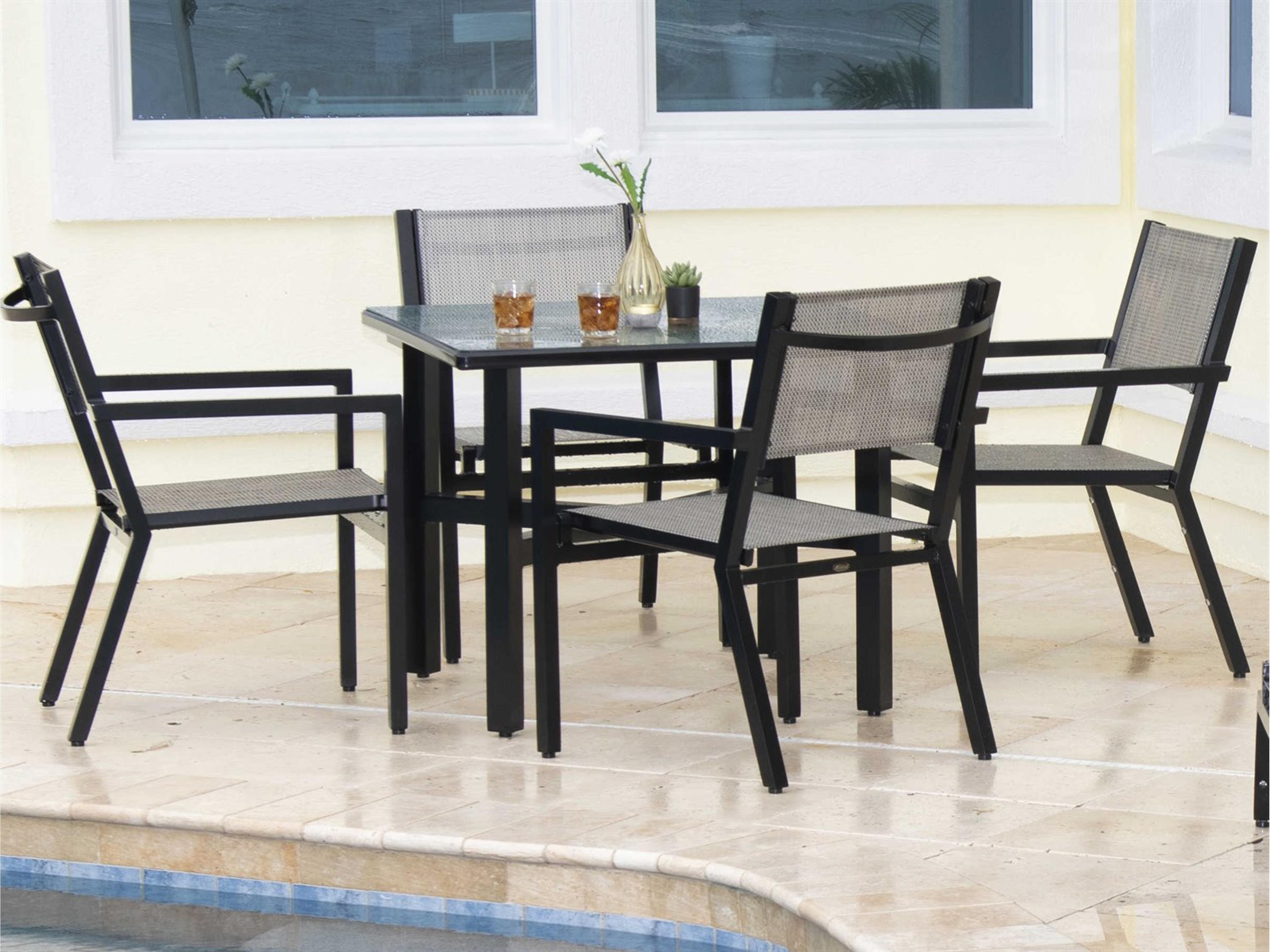 Palm Coast Sling Aluminum Outdoor Patio Dining Set