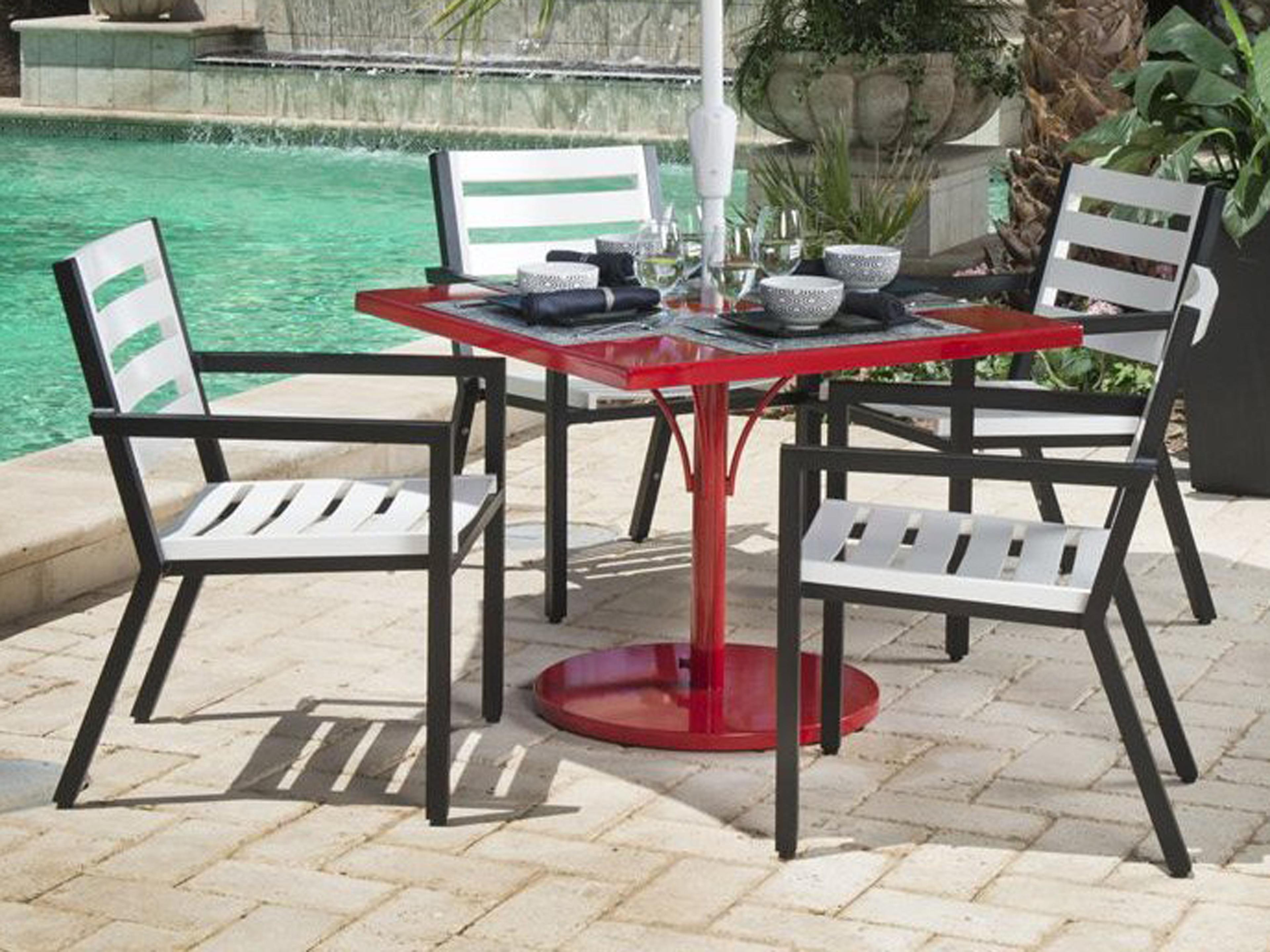 Palm Coast Slat Aluminum Patio Dining Set