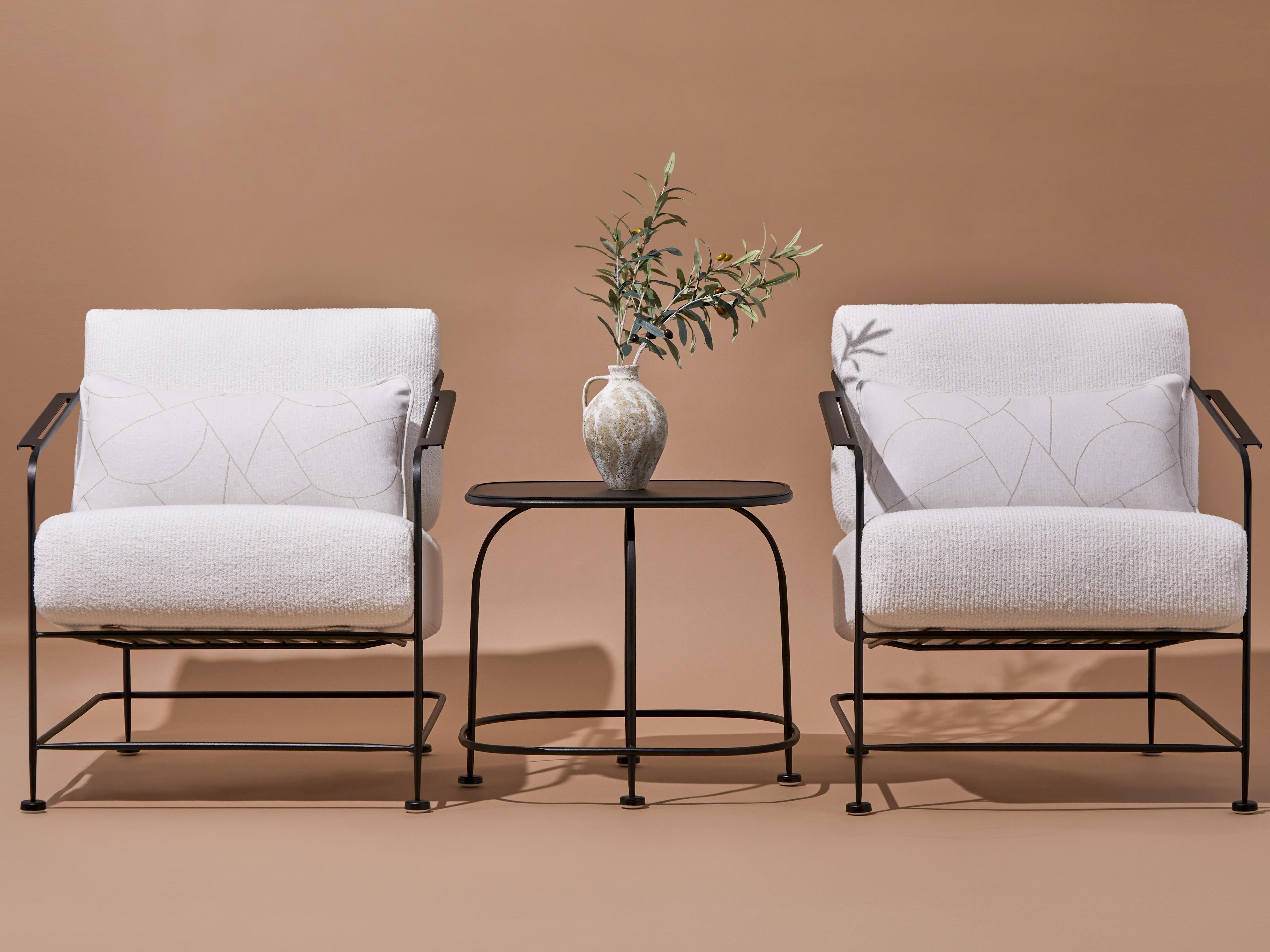 Reed Wrought Iron Cushion Lounge Set