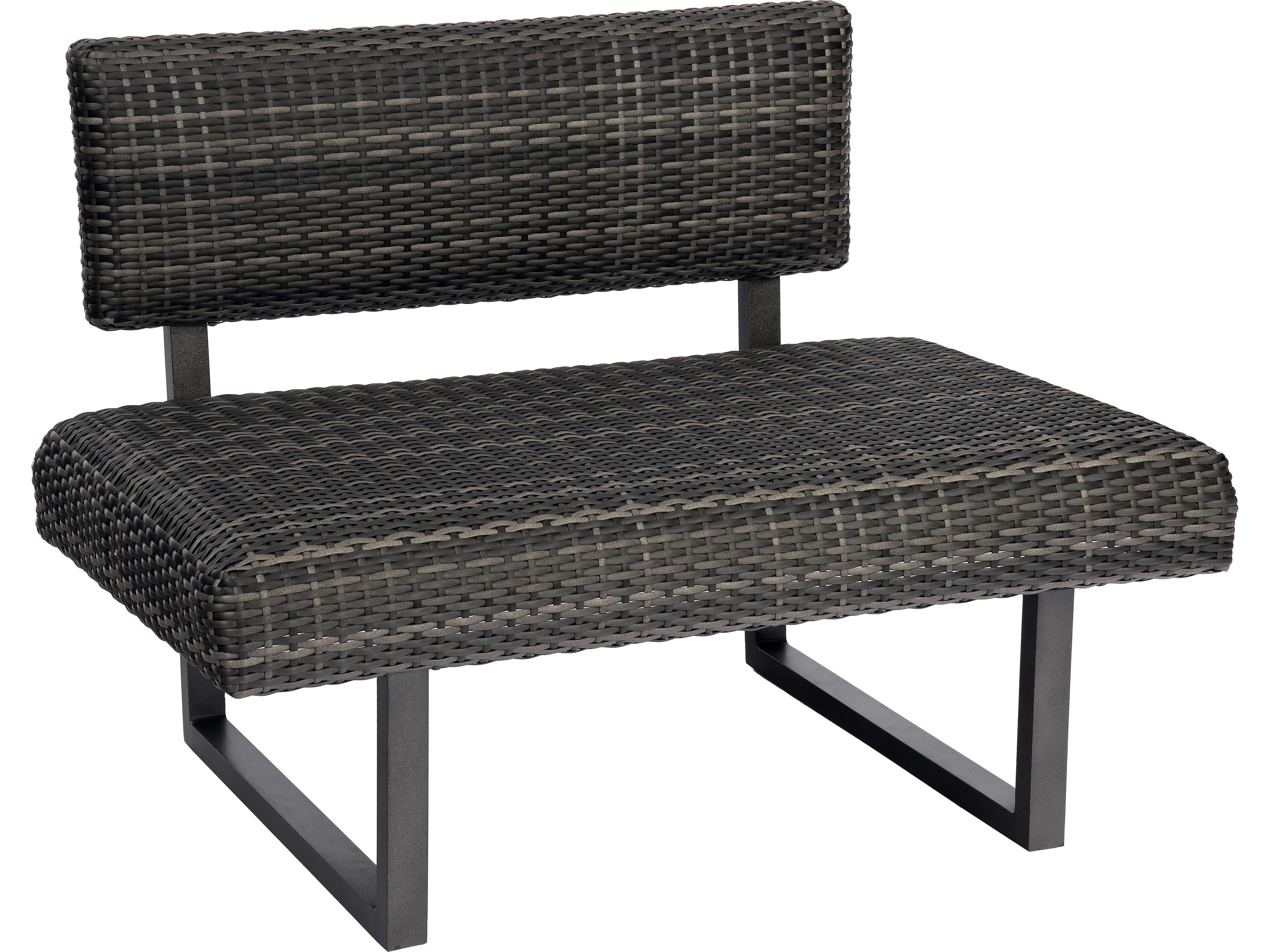 Harper Wicker Charcoal Gray Harper Patio Lounge Chair