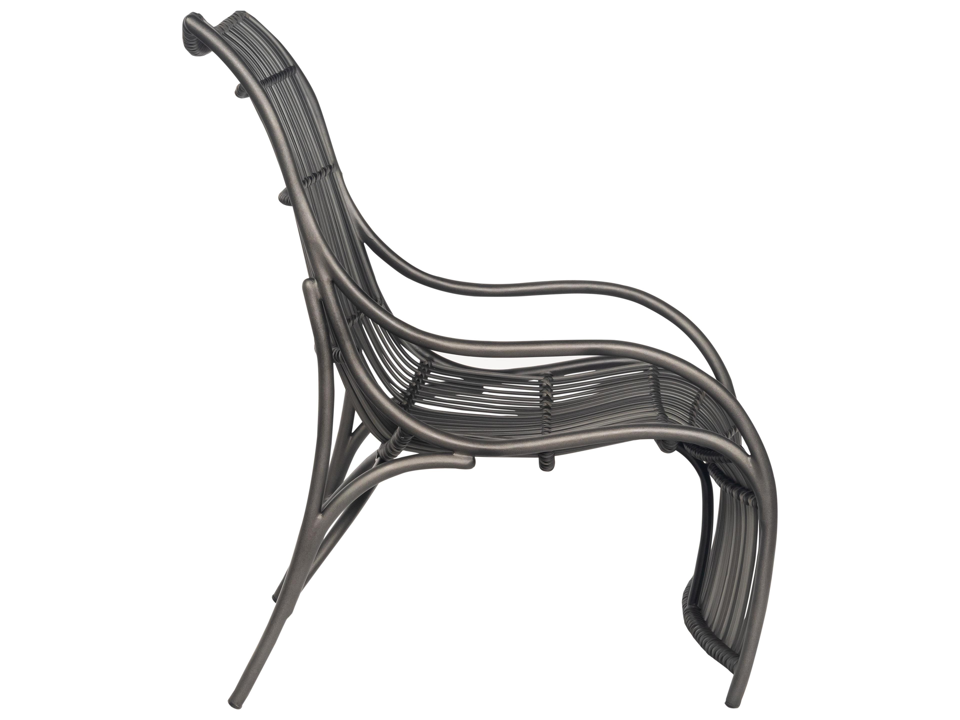 Woodard Cape Wicker Charcoal Gray Cape Large Outdoor Lounge Chair