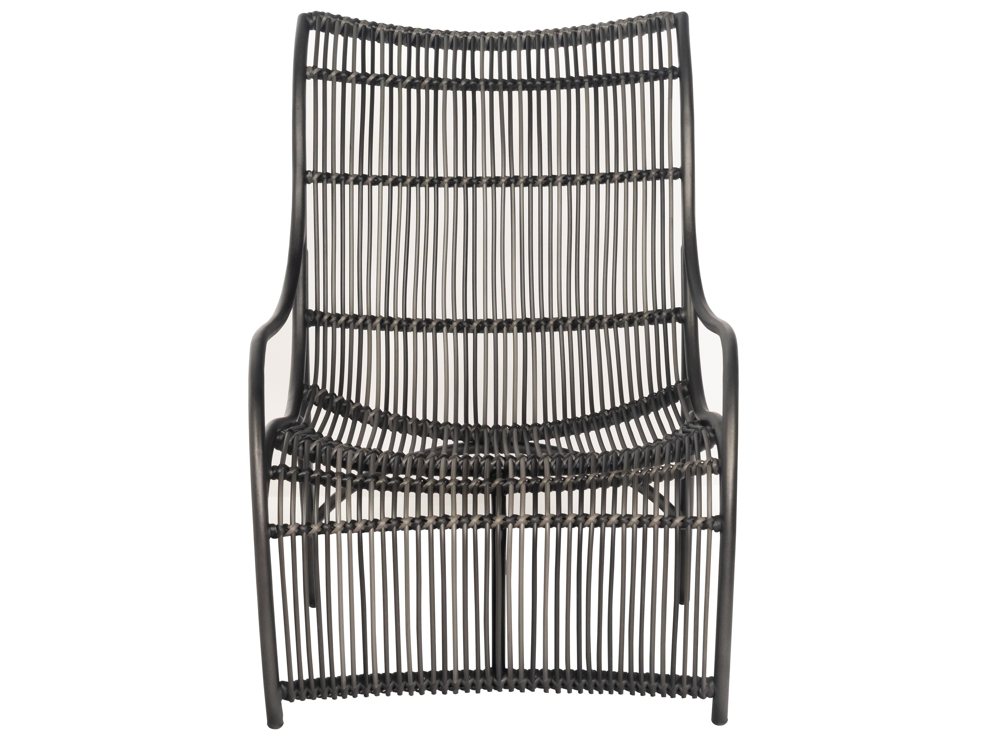 Woodard Cape Wicker Charcoal Gray Cape Large Outdoor Lounge Chair