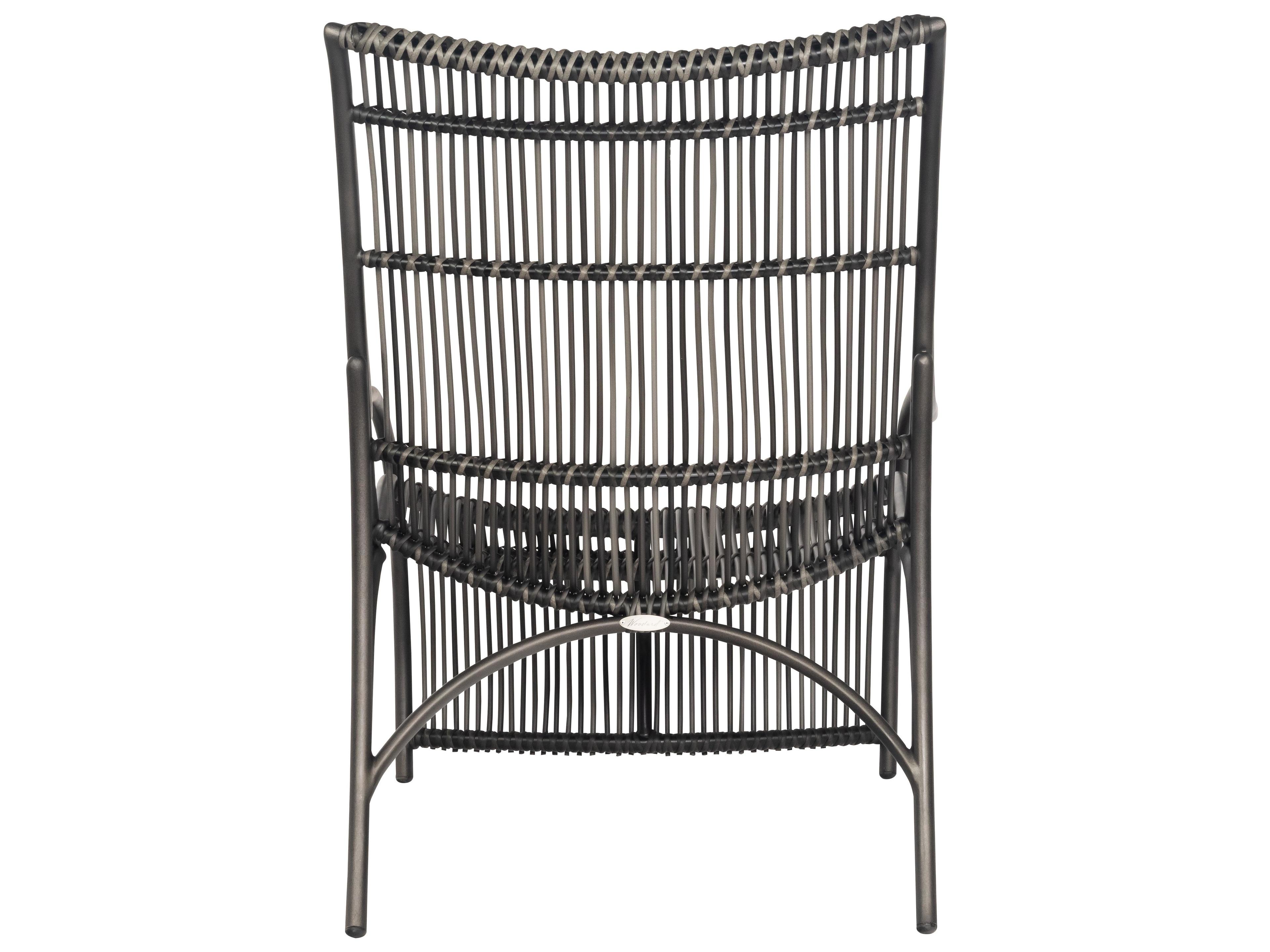 Woodard Cape Wicker Charcoal Gray Cape Large Outdoor Lounge Chair
