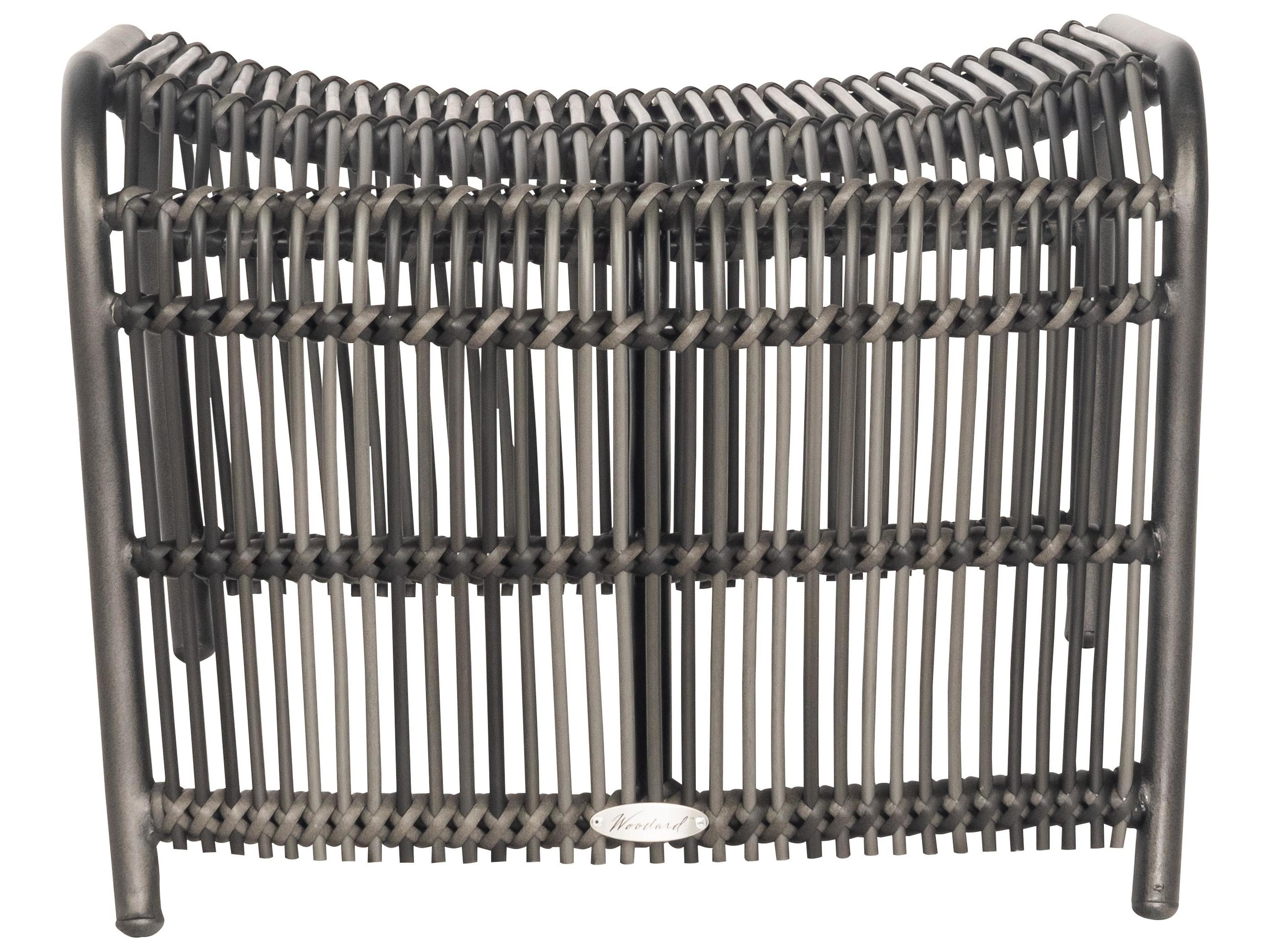 Woodard Cape Wicker Charcoal Gray Cape Outdoor Patio Ottoman