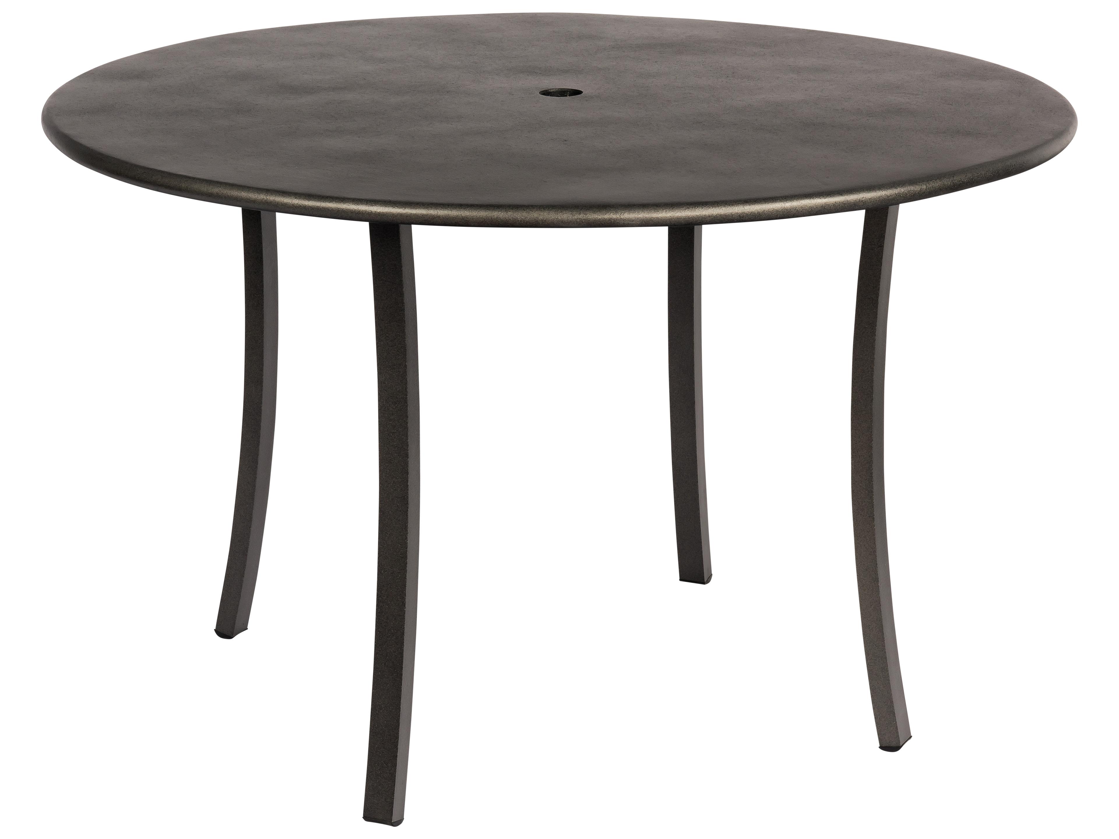 Cape Round Outdoor Dining Table Aluminum 48-Inch