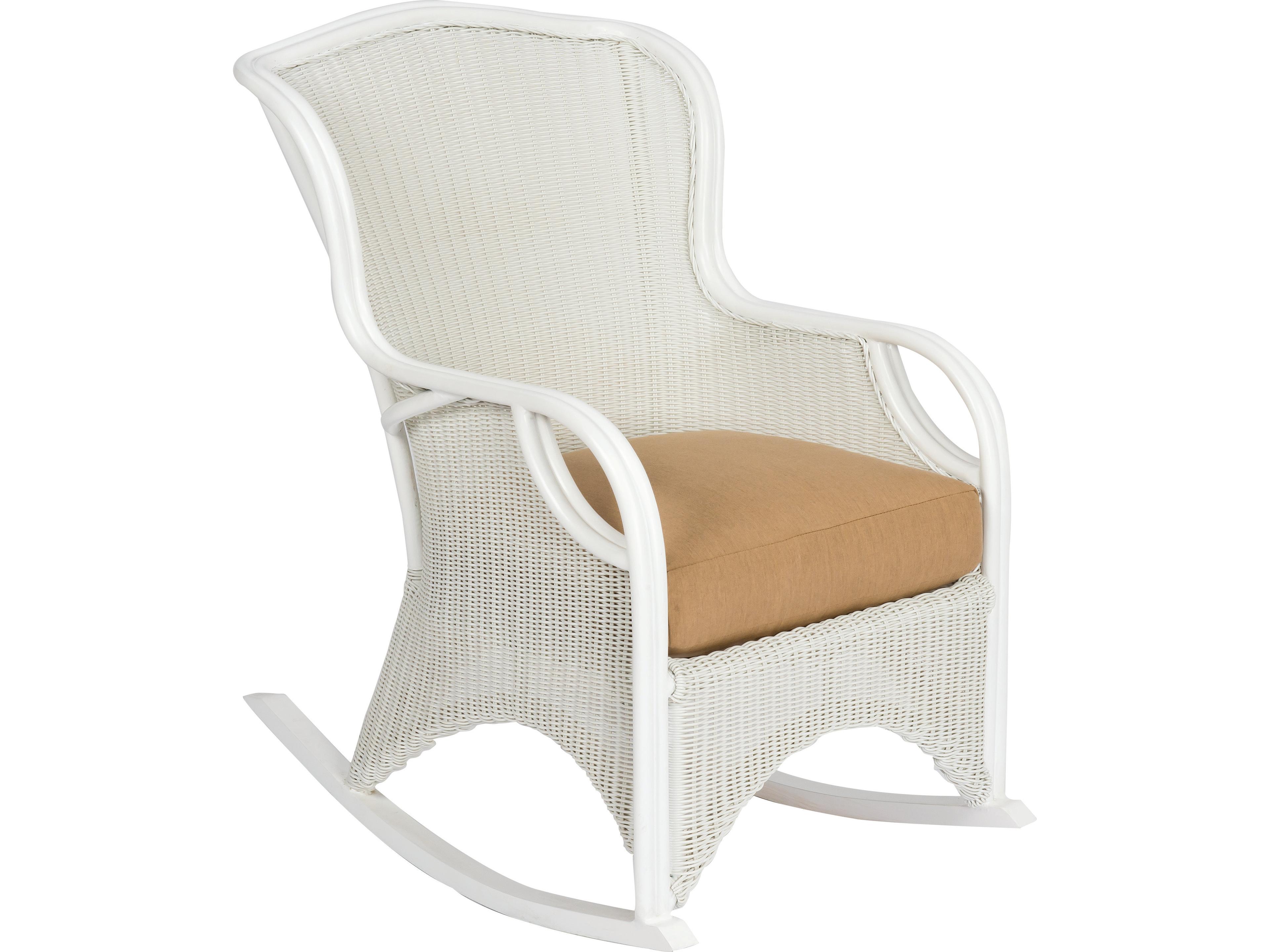 Heirloom Wicker Pristine White Rocker Outdoor Lounge Chair