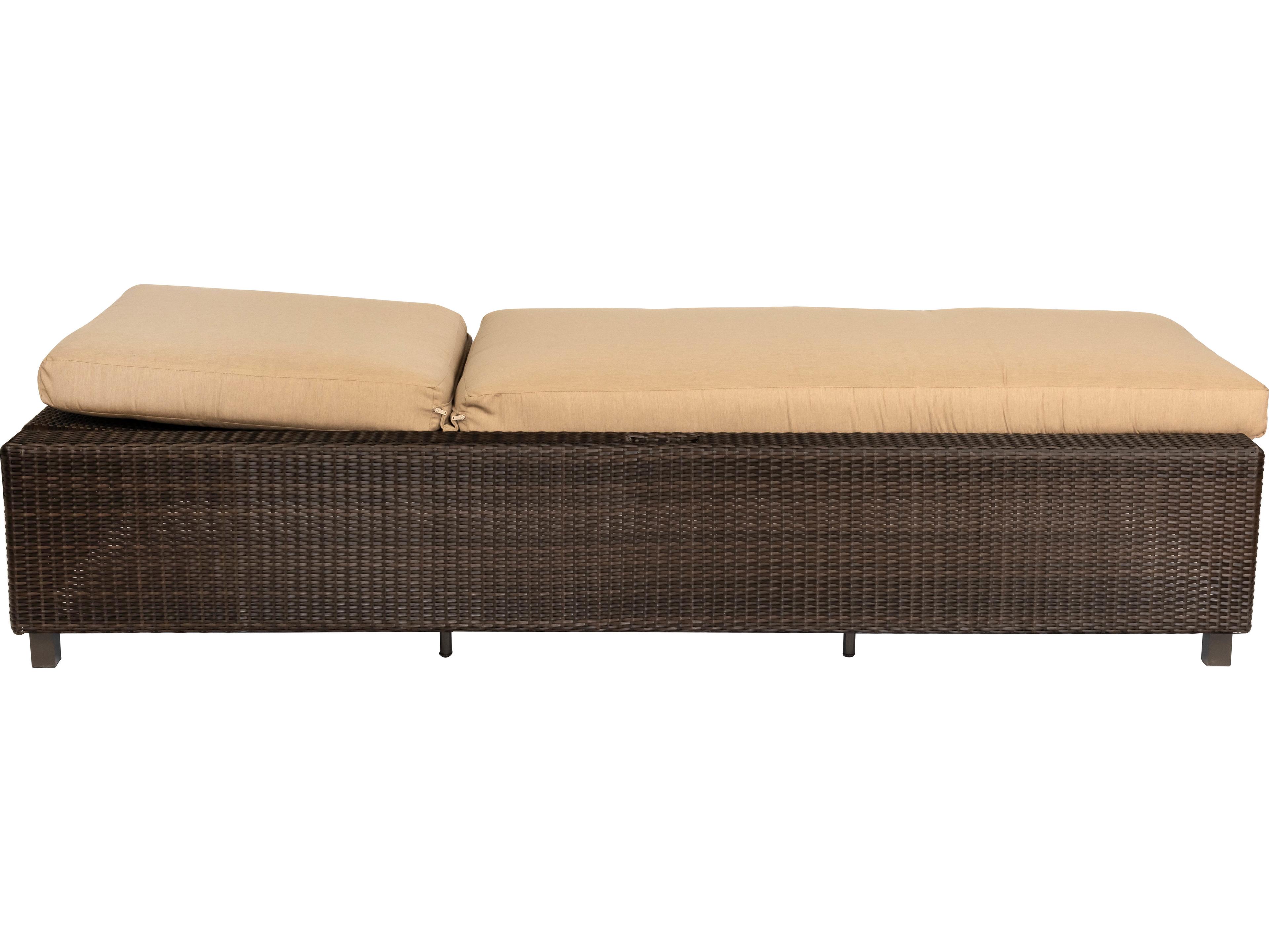 Woodard Whitecraft All Weather Wicker Serene Adjustable Outdoor Chaise Lounge