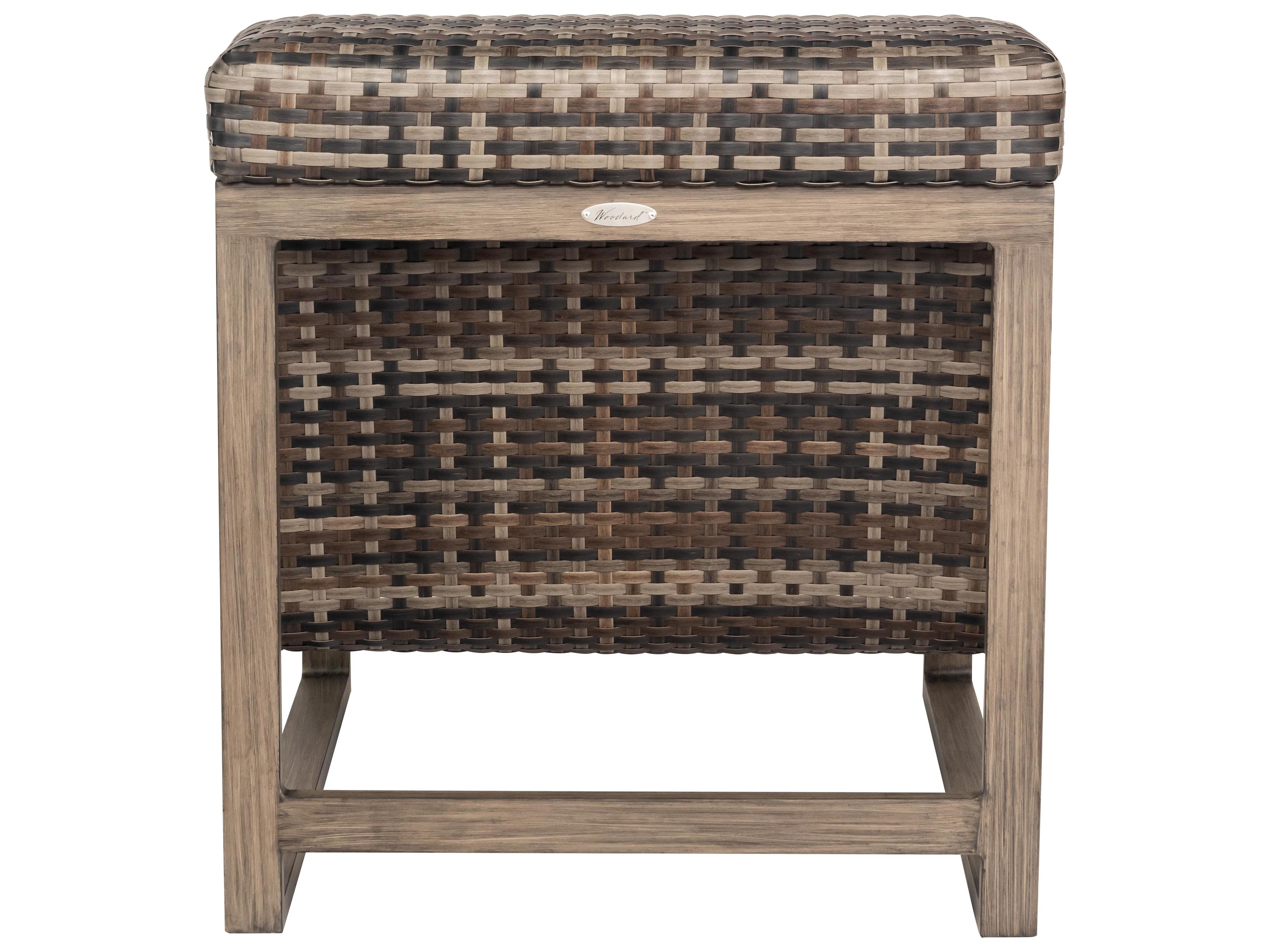 Woodard Reunion Wicker Calico Modular Outdoor Lounge Chair