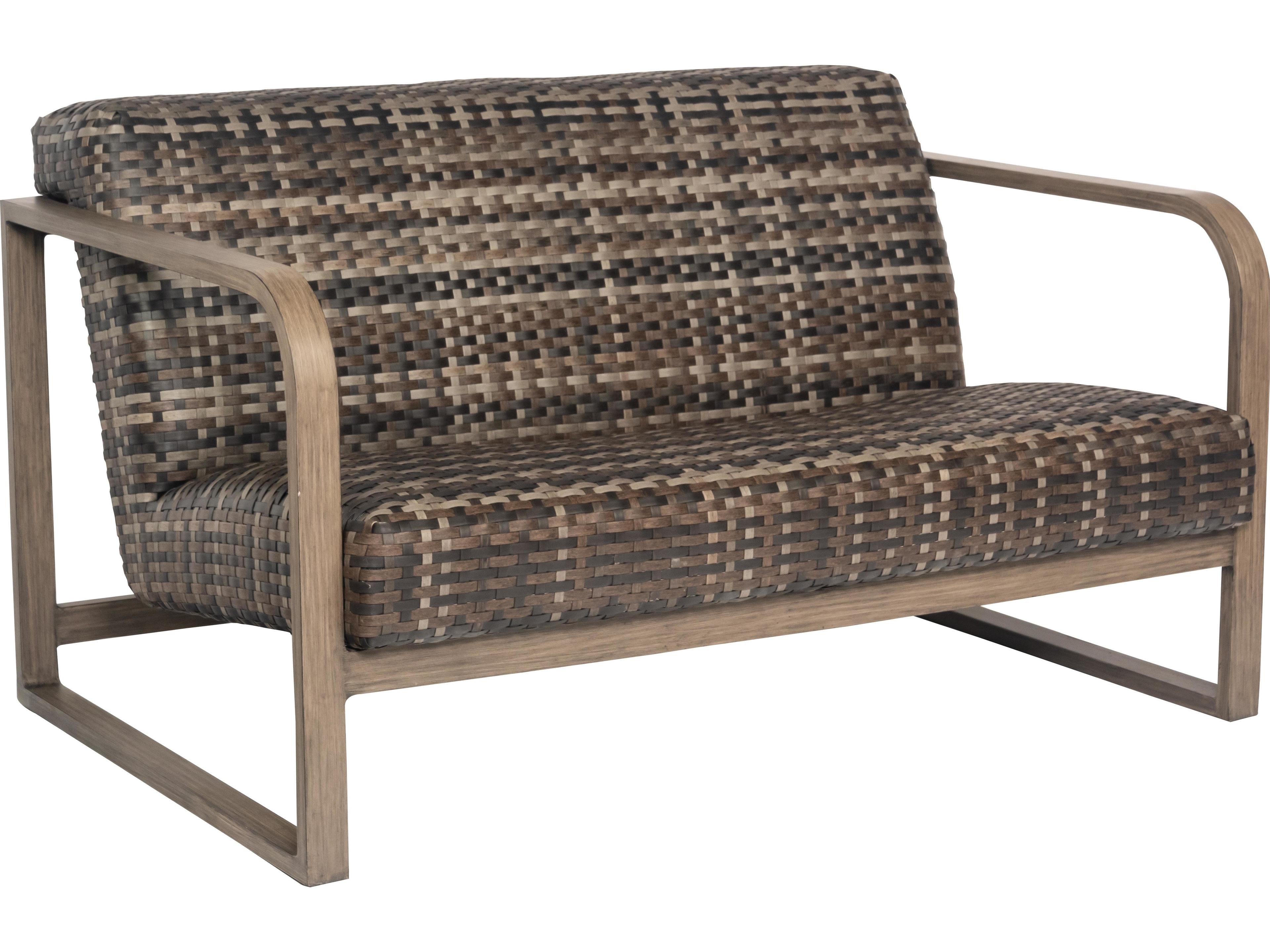 Woodard Reunion Wicker Calico Outdoor Patio Loveseat