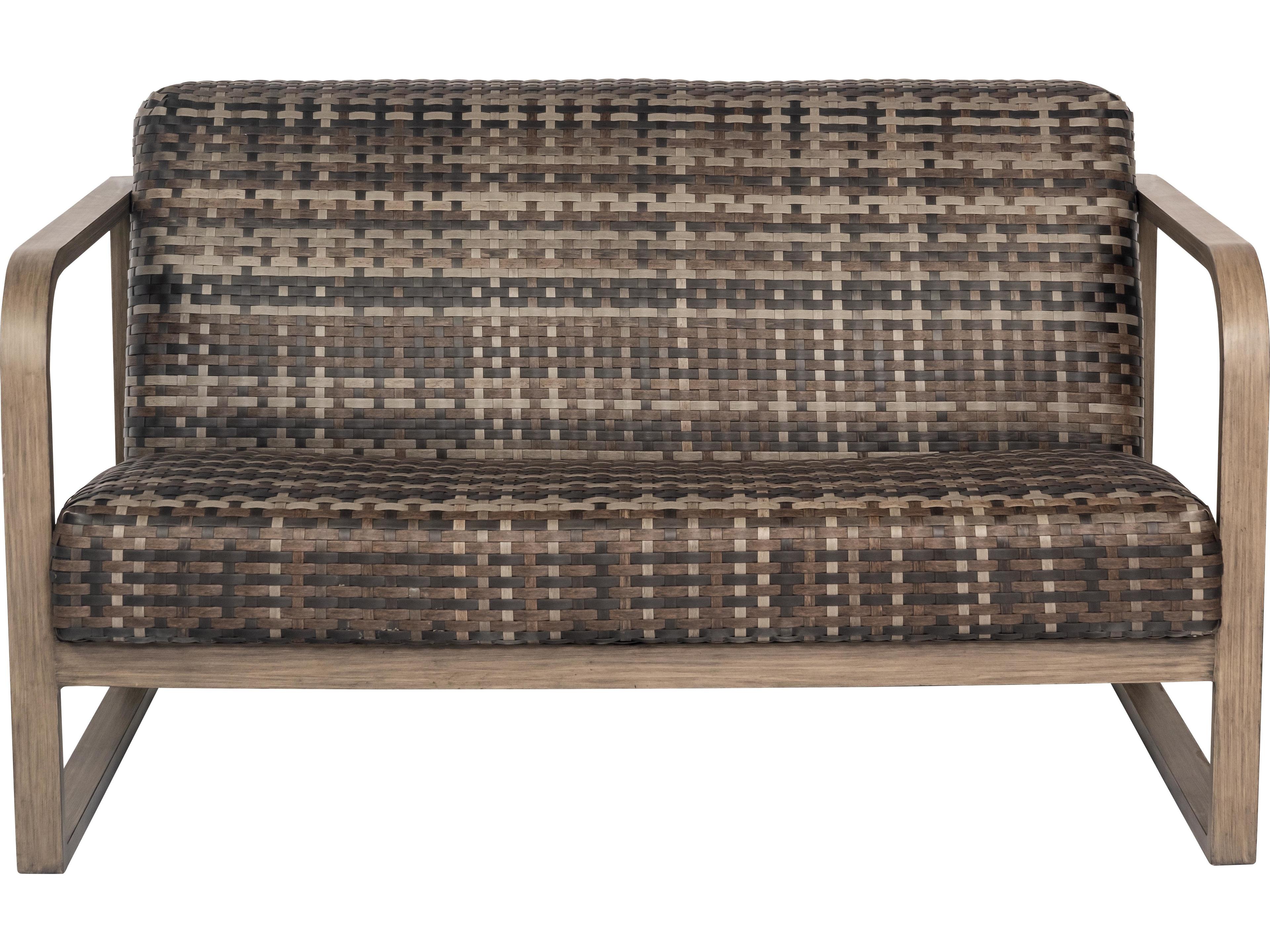 Woodard Reunion Wicker Calico Outdoor Patio Loveseat