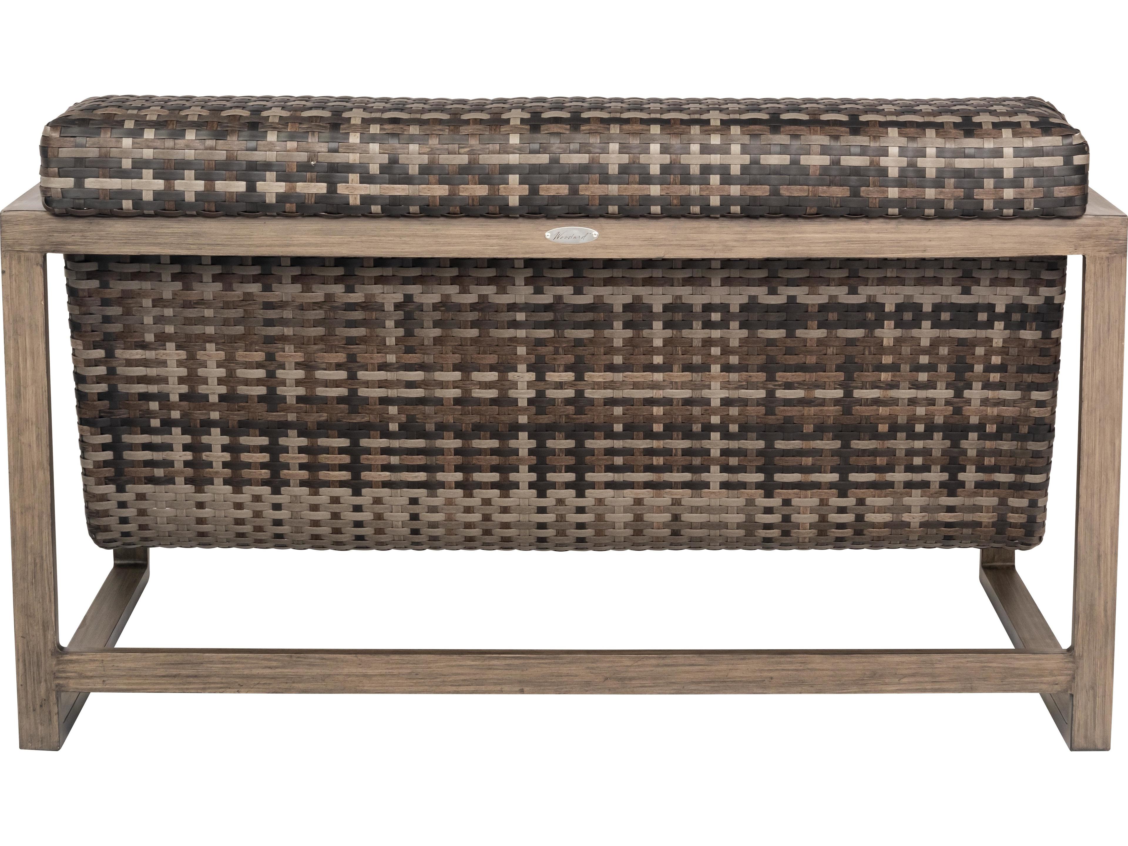 Woodard Reunion Wicker Calico Outdoor Patio Loveseat