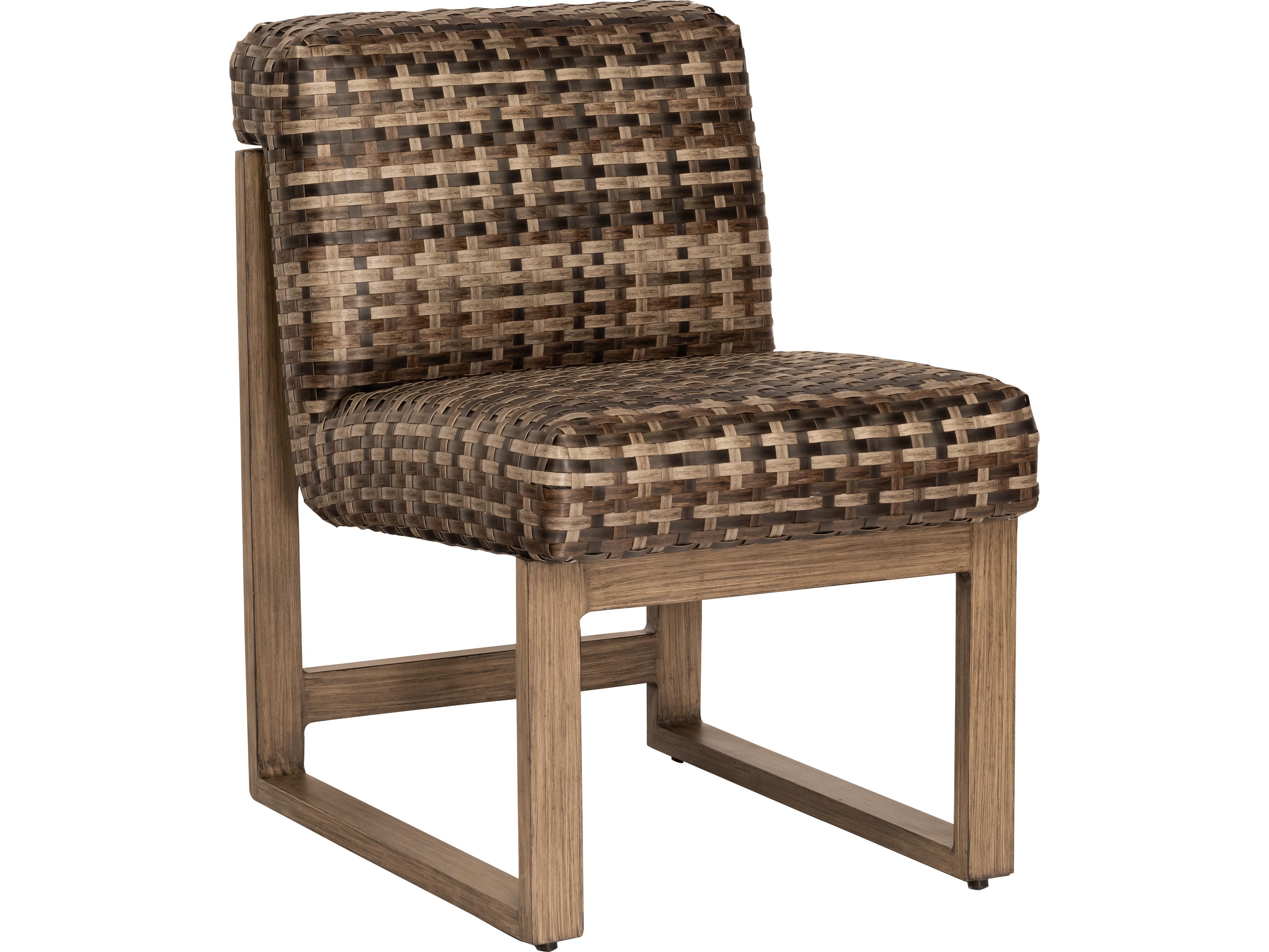 Reunion Wicker Calico Patio Dining Side Chair