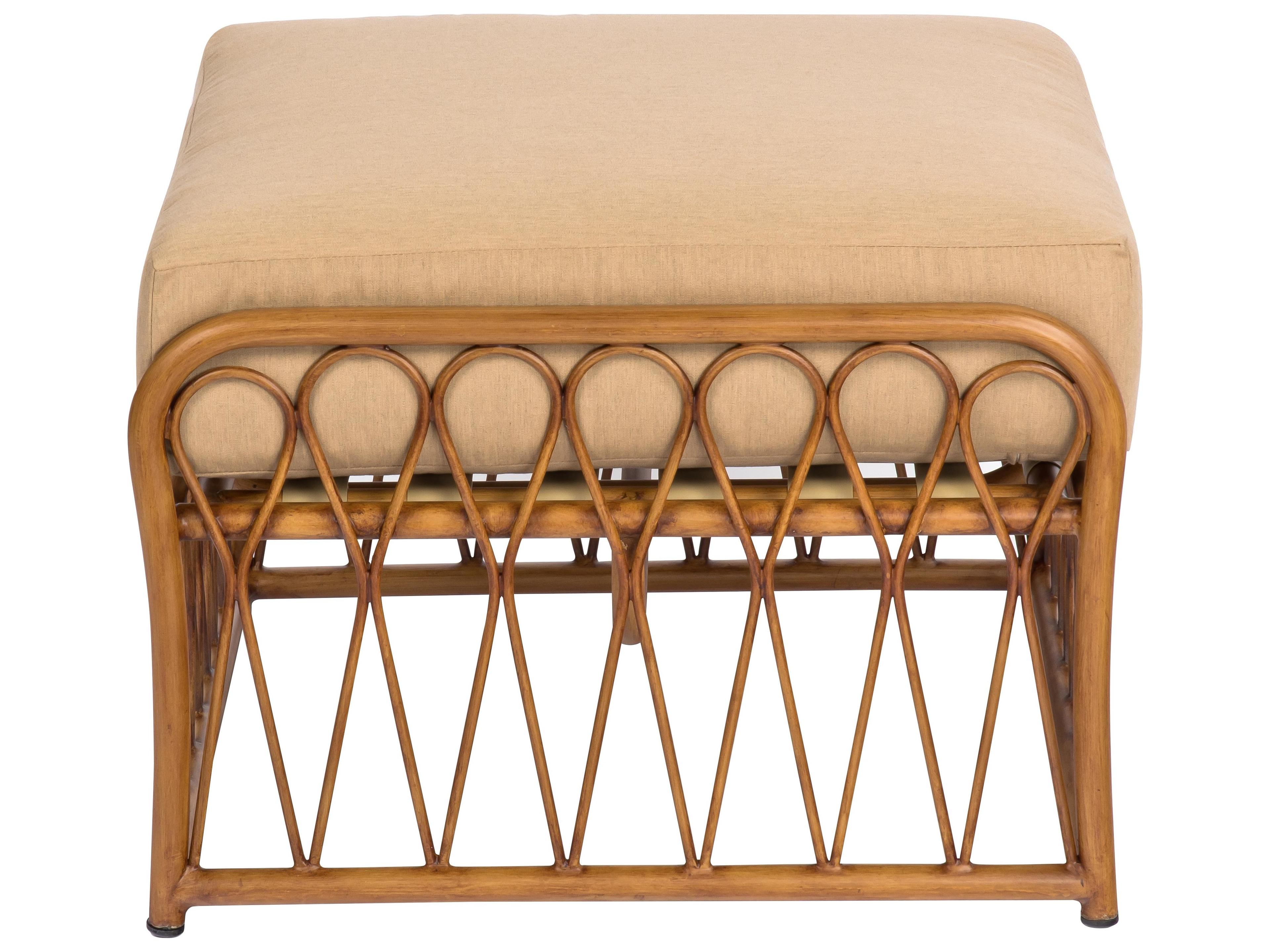 Woodard Cane Aluminum Cane Outdoor Patio Ottoman