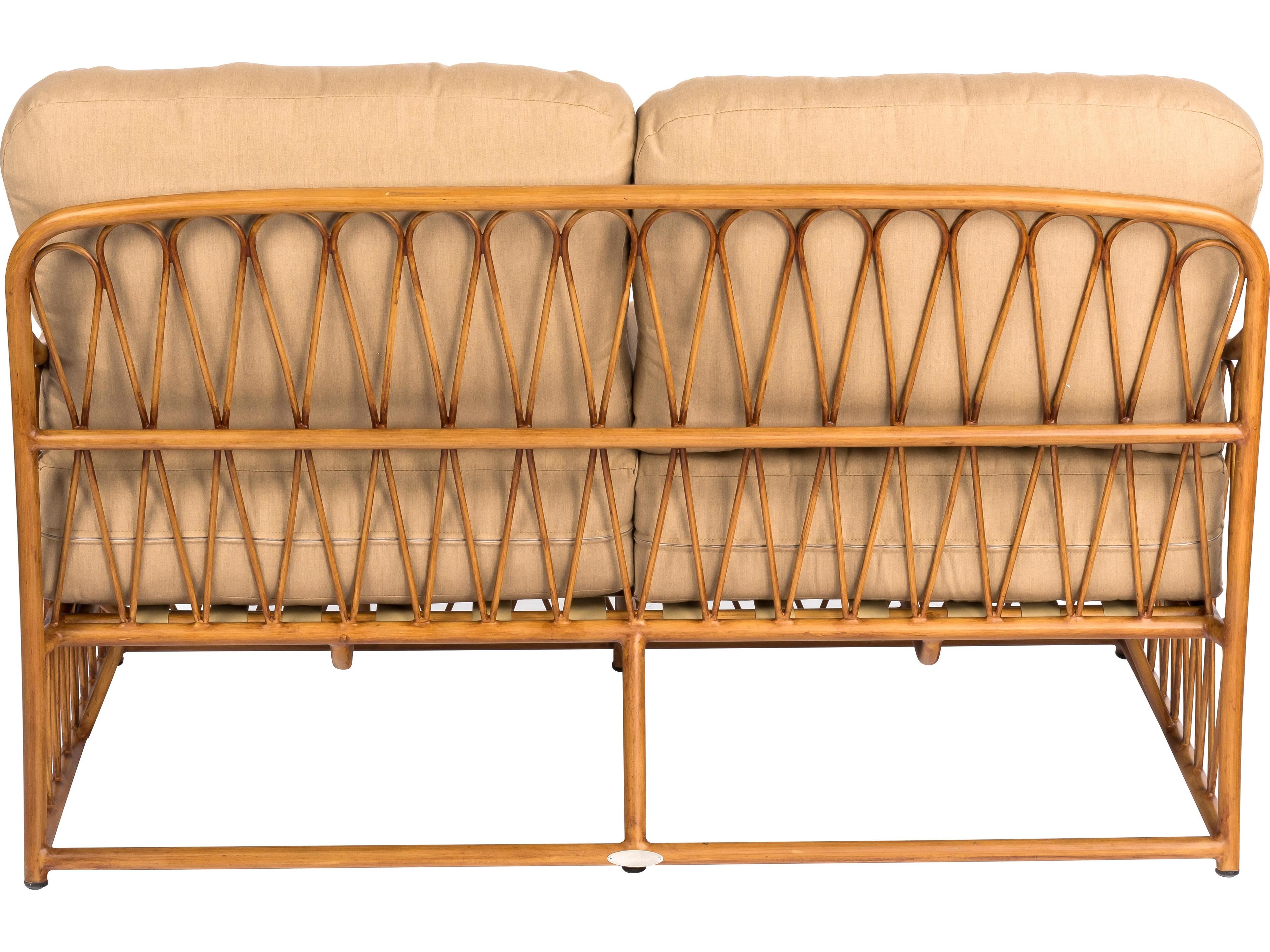 Woodard Cane Aluminum Cane Patio Loveseat