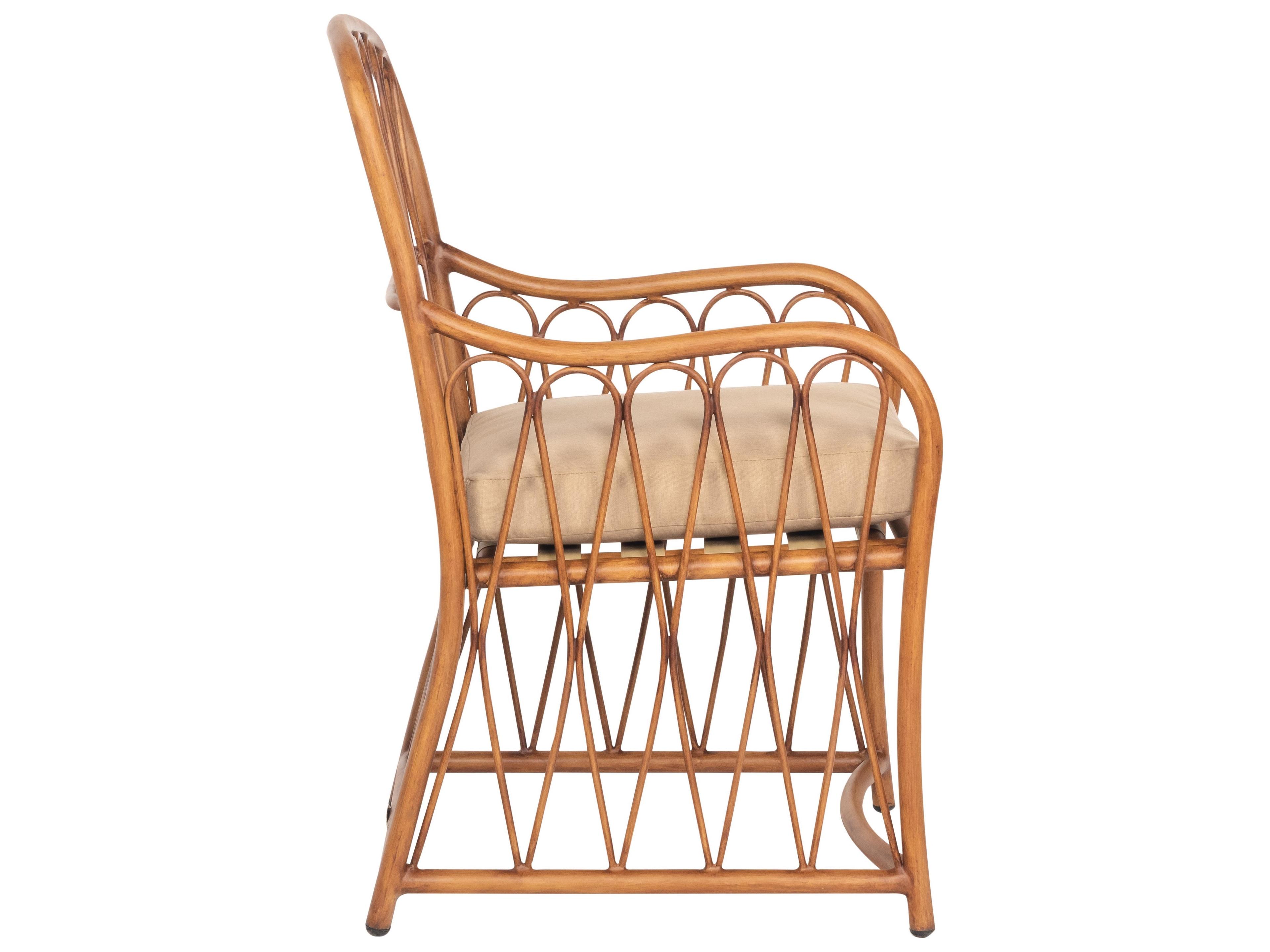 Woodard Cane Aluminum Cane Patio Dining Arm Chair