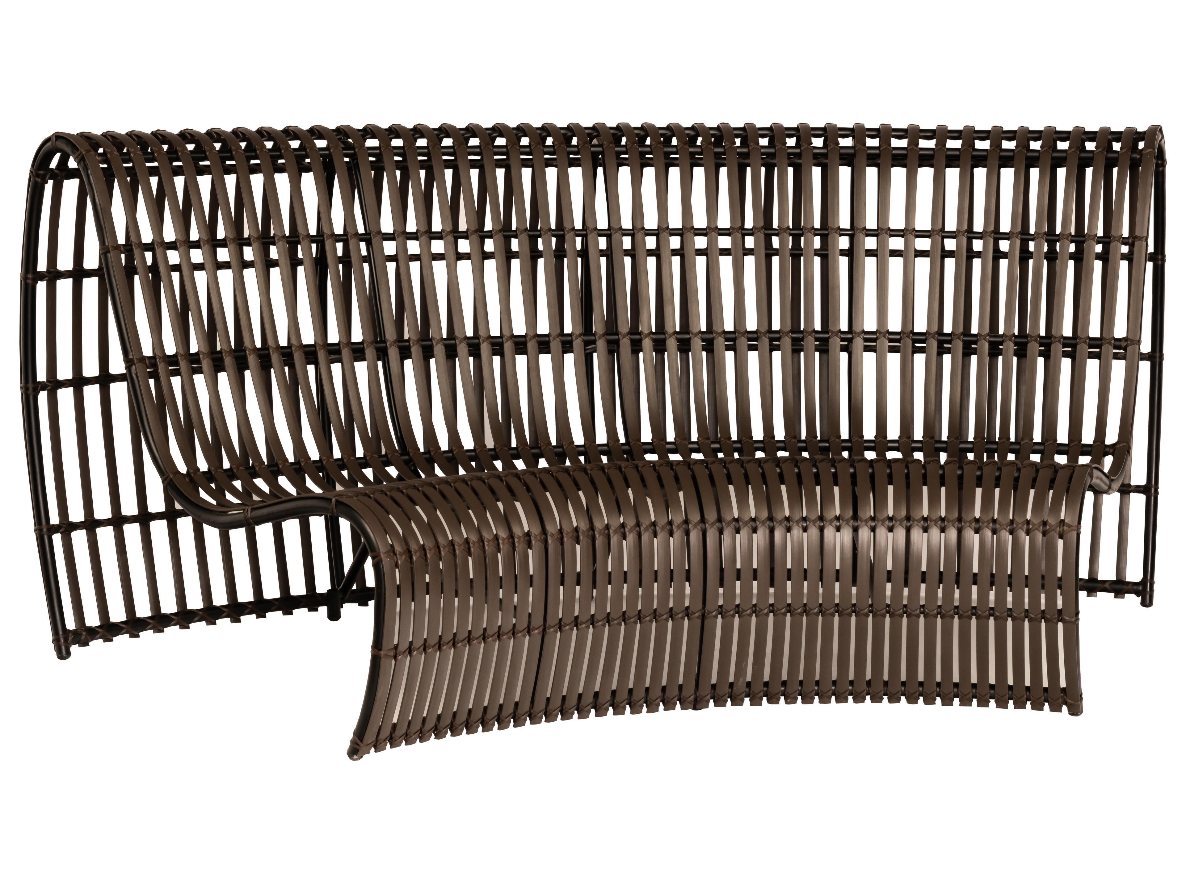 Loft Resin Cocoa Curved Patio Sofa