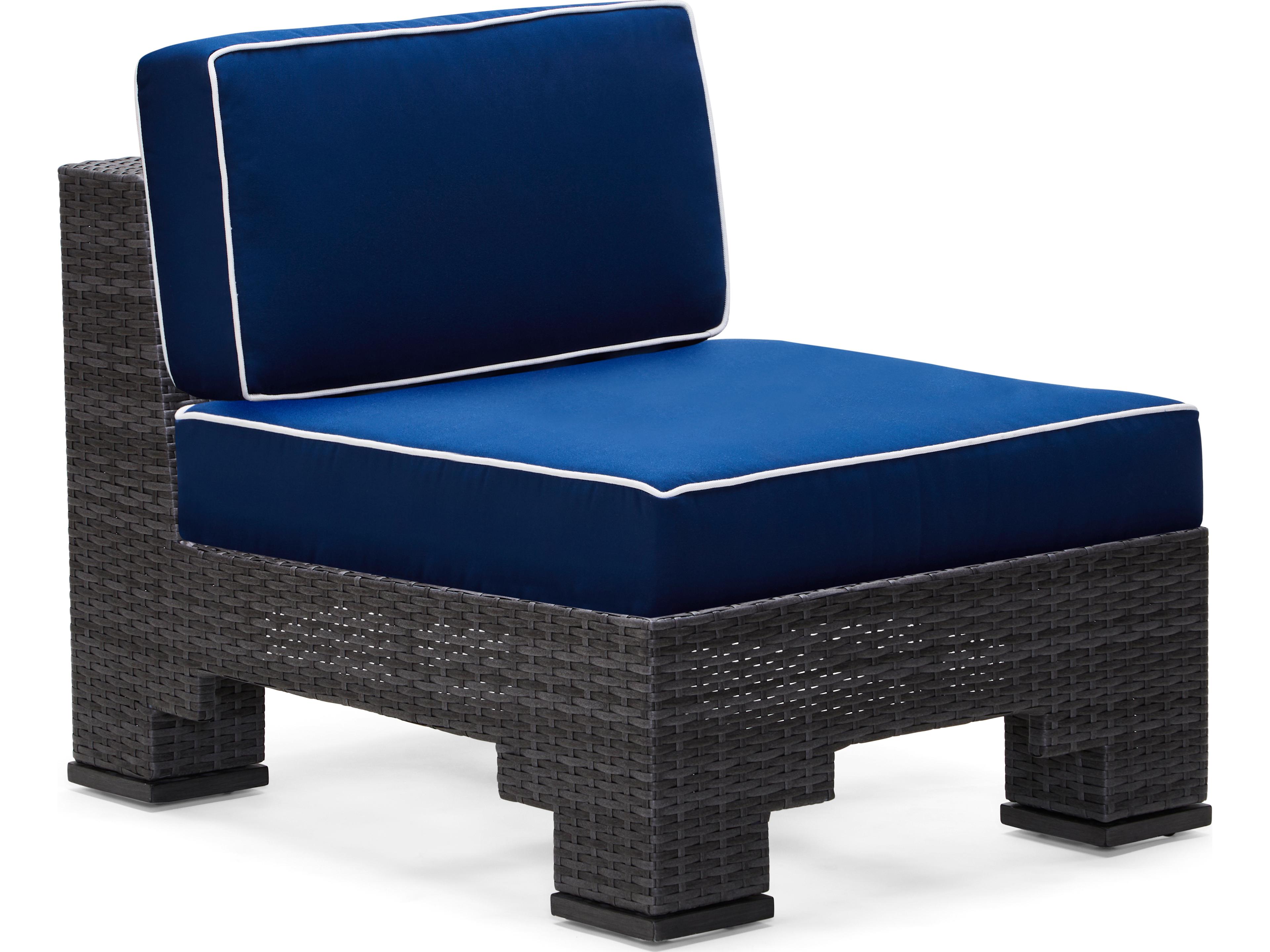 Alexa Hampton Lorenzo Wicker Modular Patio Lounge Chair