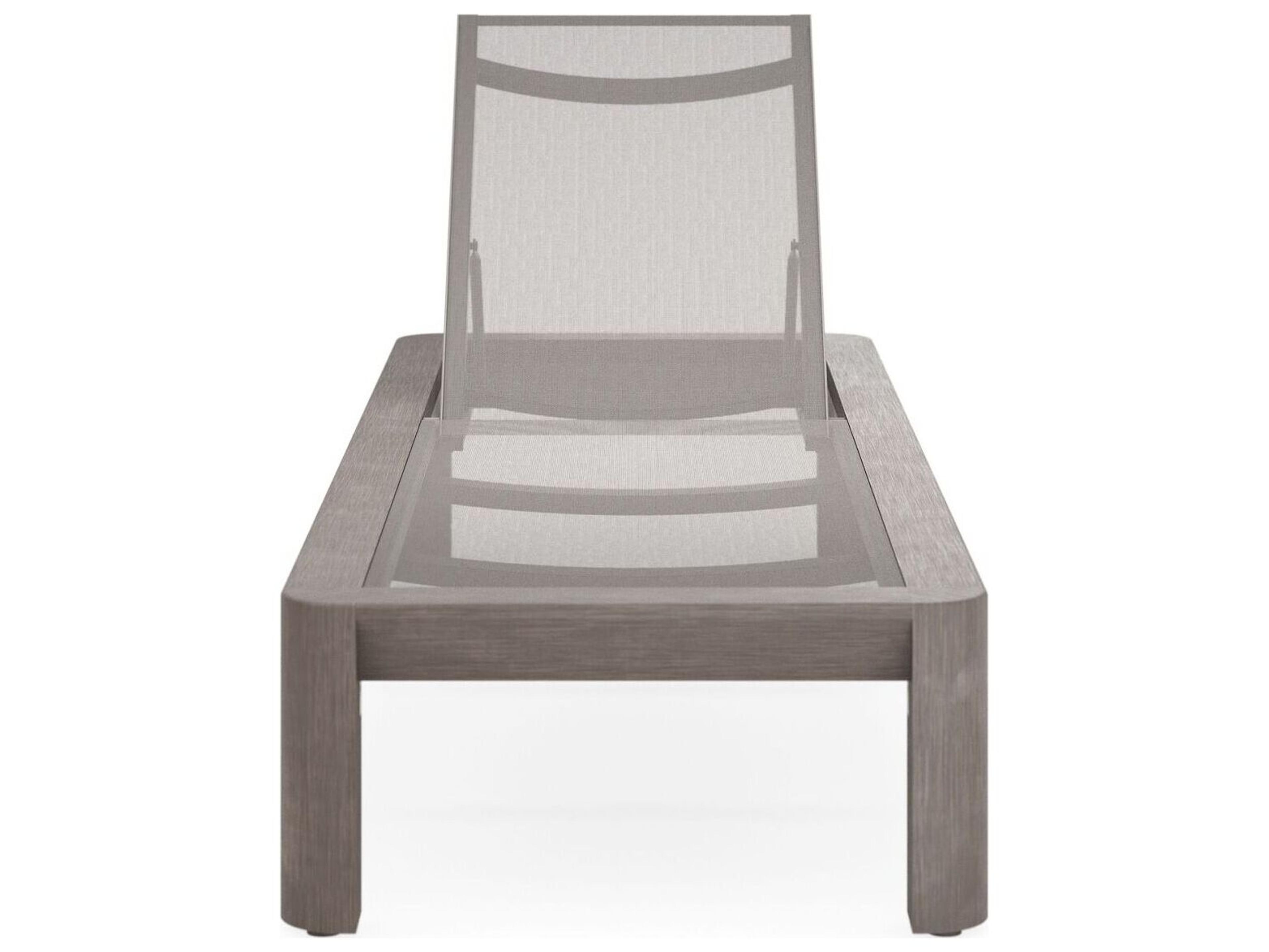 Woodard Beau Teak Sling Chaise Lounge