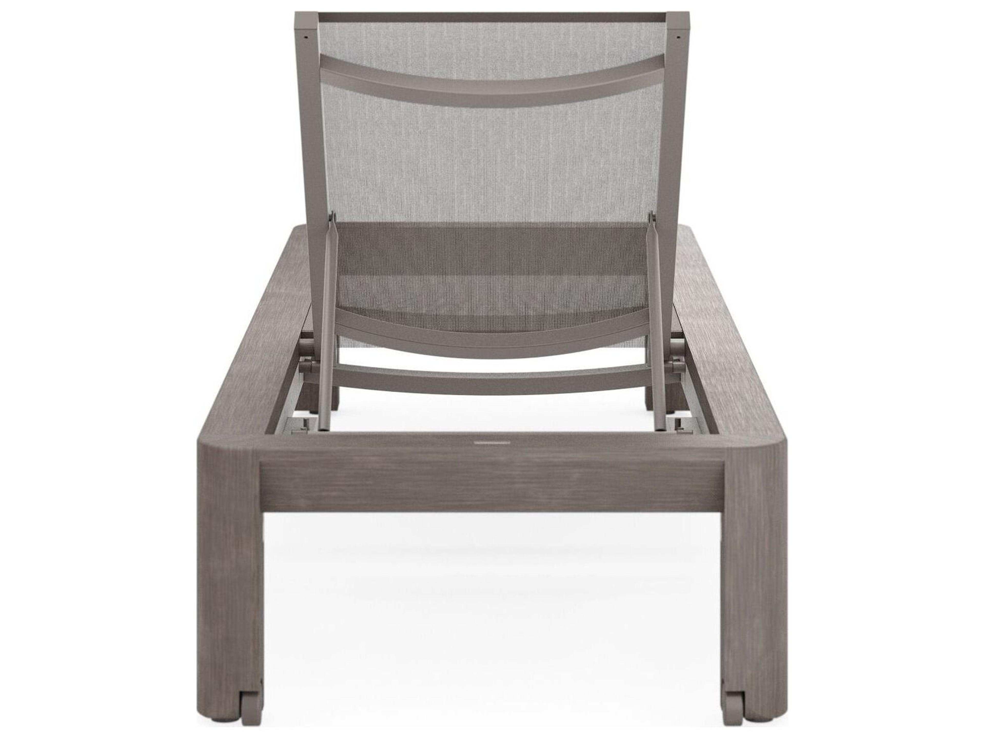 Woodard Beau Teak Sling Chaise Lounge