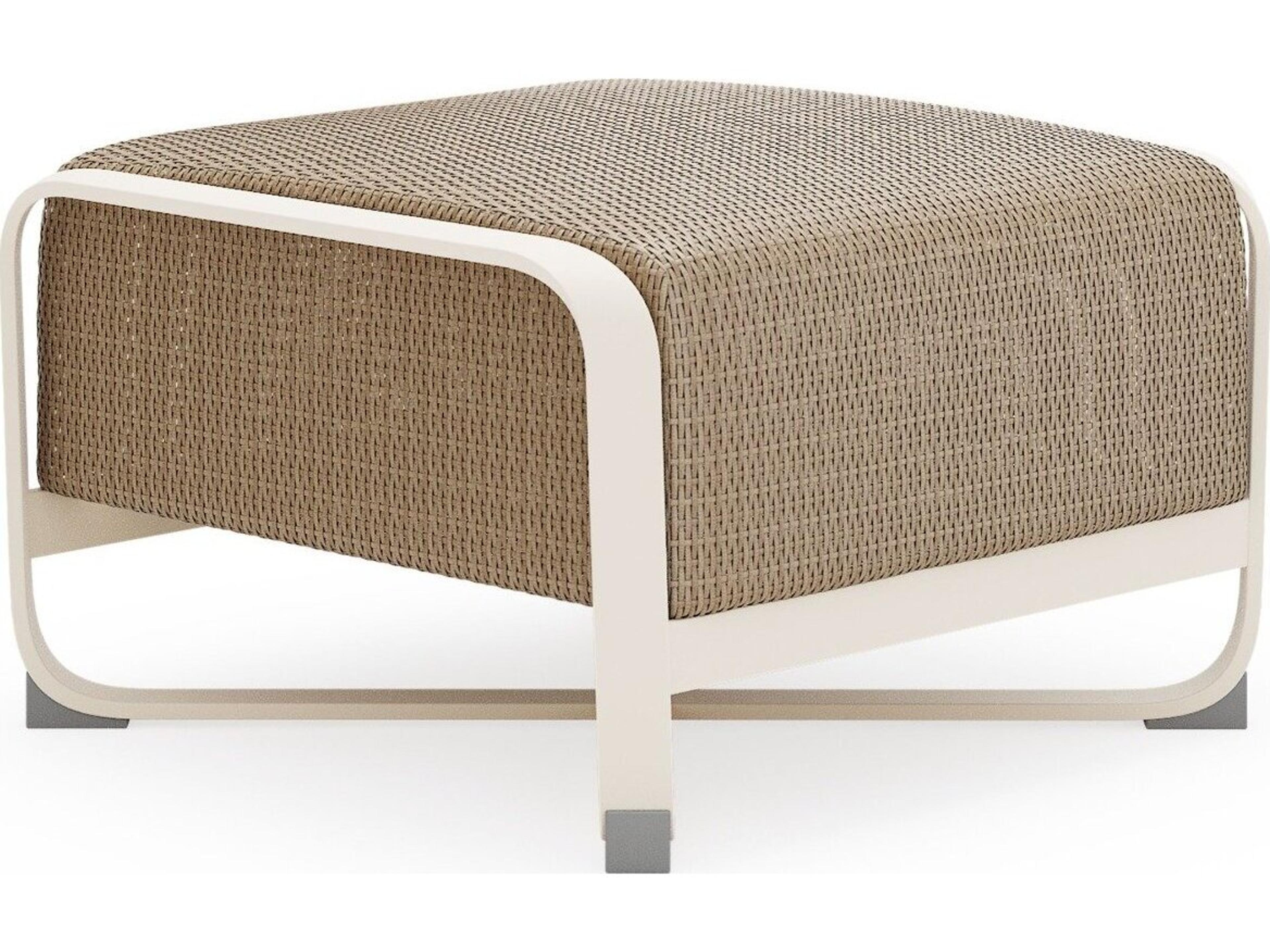 Juno Aluminum Wicker Ottoman